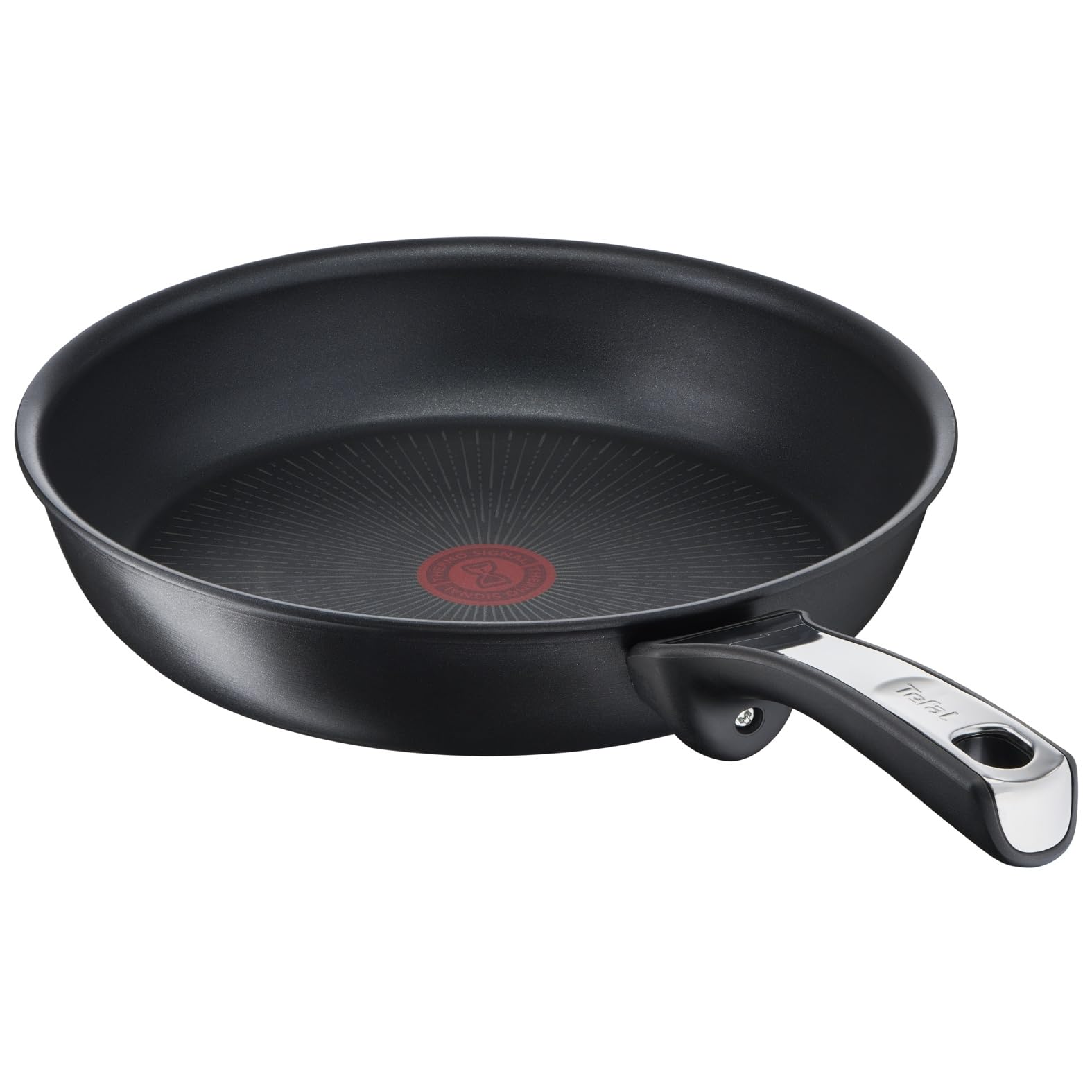 Tefal Unlimited On Premium Non-Stick Frying Pan 28cm - Long-Lasting Induction Compatible Cookware with Heat Indicator, Dishwasher Safe Aluminum Black (G25906AZ) - Perfect for Sautéing, Frying & Everyday Cooking