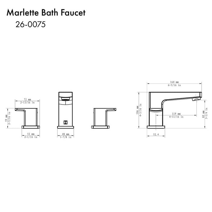 ZLINE Marlette Bathroom Faucet - Modern Single Handle Deck Mount Bathroom Sink Faucet with High Arc Spout for Bathroom Vanity, Powder Room & Guest Bath (Brushed Nickel)