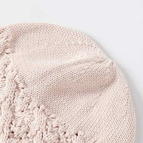 Vivobiniya Toddler Girl Flounce Knit Hat - Soft Baby Bonnets for Newborn to 8 Years - Perfect for Winter, Outdoor Play & Photoshoots