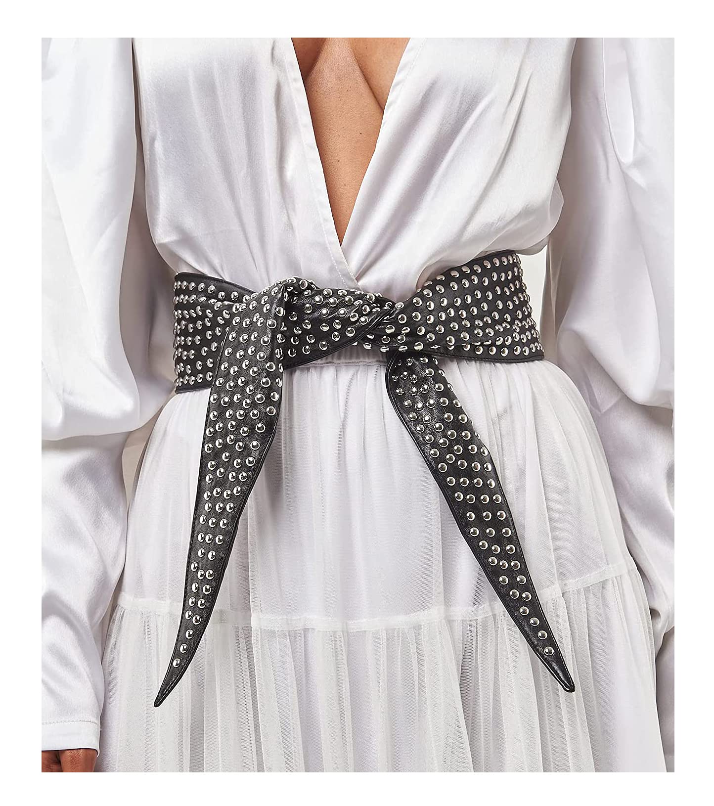 Satin Women's Knot Stud Belt - Stylish Fashion Accessory for Dresses, Jeans & Outfits | Perfect for Casual & Formal Wear