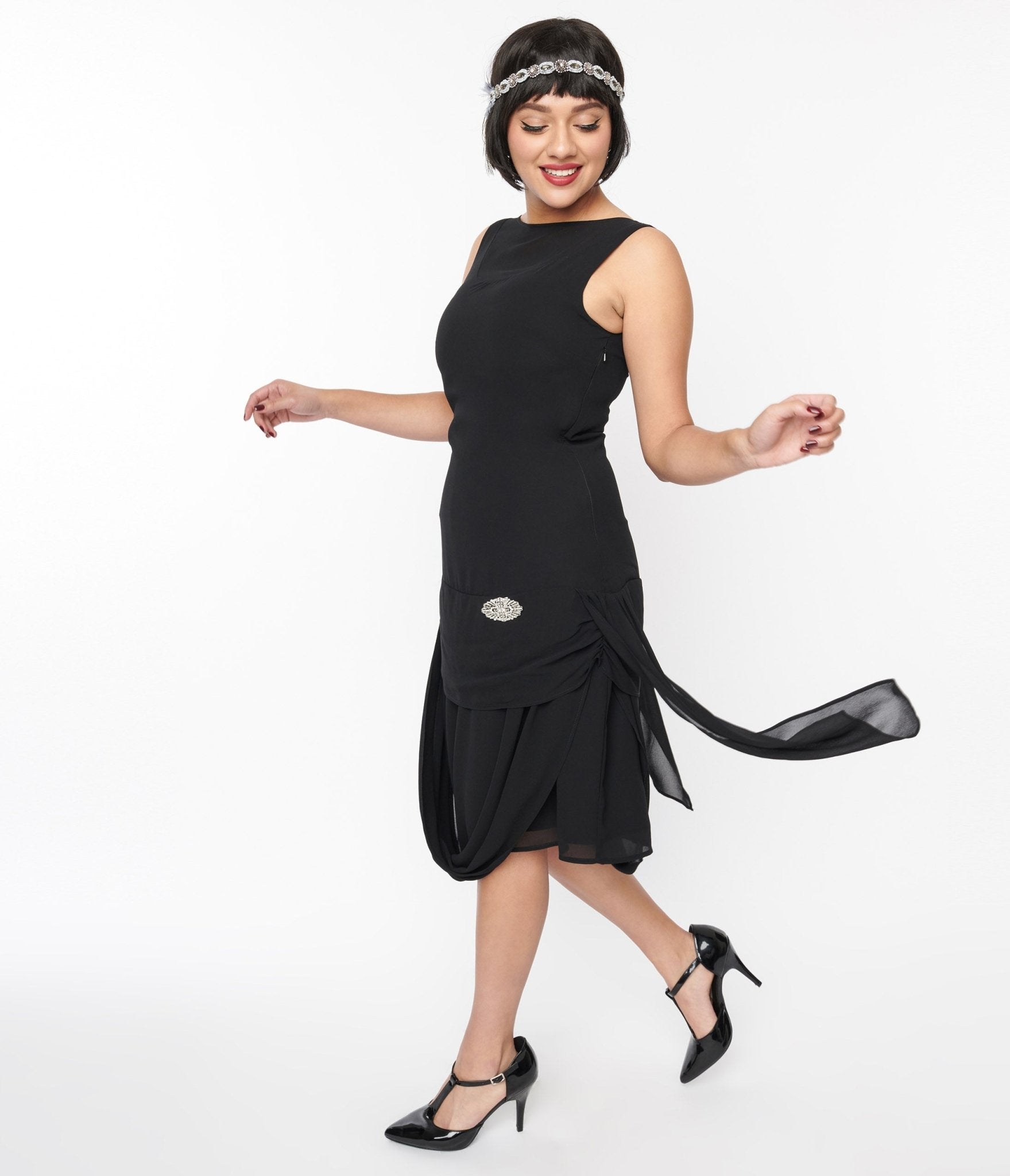 Vintage 1920s Black Flapper Dress - Roaring Twenties Gatsby Party Costume for Women | Perfect for Halloween, Themed Parties & Historical Reenactments
