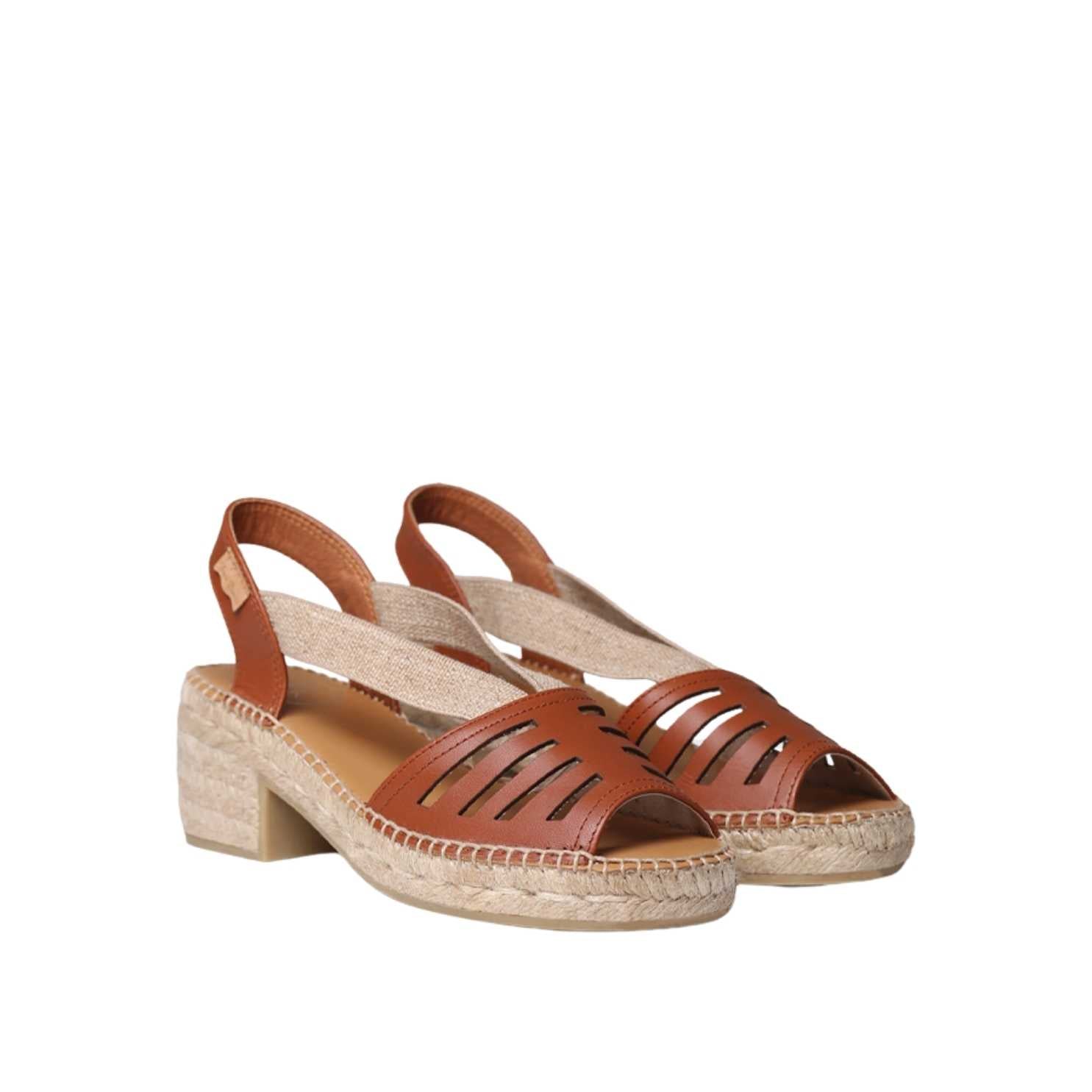 Women's Open Toe Leather Espadrille Wedge Sandals with Wide Heel - Comfortable Summer Casual Shoes for Beach, Vacation & Outdoor Wear