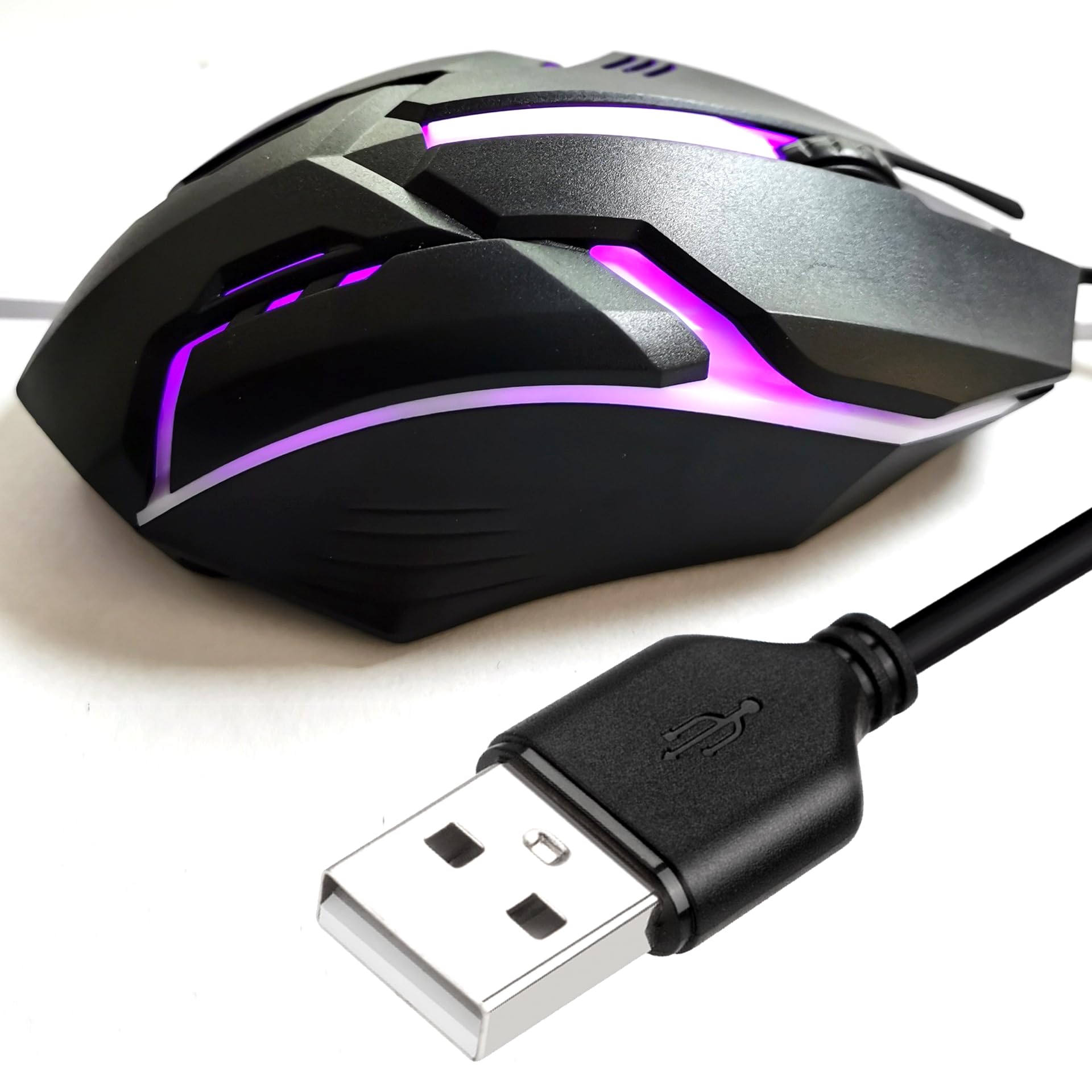 40FT Long USB A Wired Mouse - High Performance Ergonomic Computer Mouse for Windows PC, Mac, Laptop, Notebook & Chromebook (Ambidextrous Left/Right Hand Use) - Perfect for Office Work, Gaming & Long-Distance Computing
