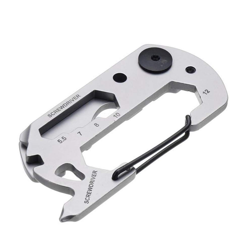Mini Field EDC Camping Gadget Keychain Kit - Portable Multitool with Bottle Opener, Survival Tool Card & Outdoor Gear - Perfect for Hiking, Backpacking, Emergency Preparedness & Everyday Carry (GHK010SB)
