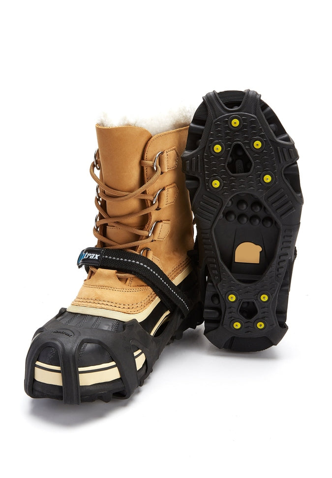 Icetrax V3 Tungsten Ice Cleats with Adjustable Velcro Straps - Secure Traction for Hiking, Running & Winter Sports