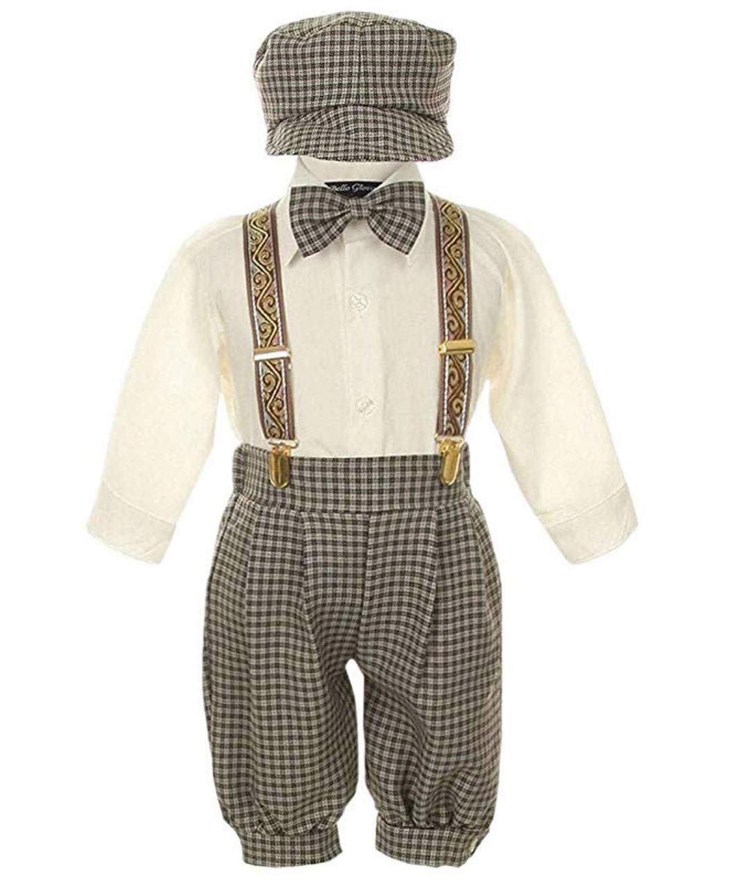Vintage Baby Boys & Toddler Dress Suit - Tuxedo Knickers Outfit in Blue Houndstooth Pattern | Formal Occasions, Photo Shoots & Special Events