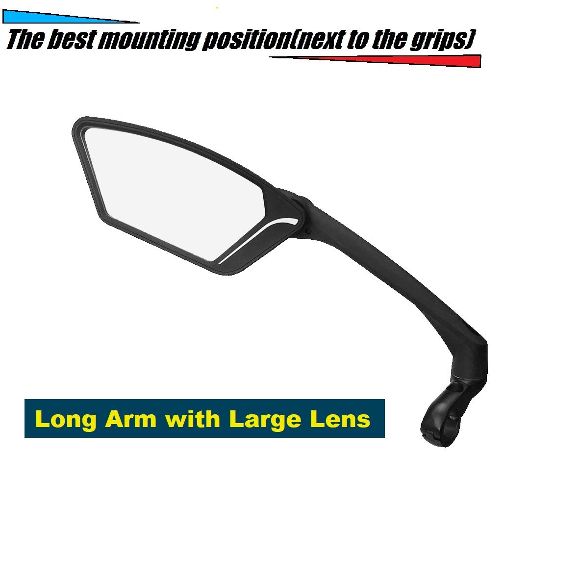 MEACHOW Scratch-Resistant Glass Lens Bike Mirror - Rotatable Handlebar Rearview Mirror for Safe Cycling - ME-010 | Perfect for Road Bikes, Mountain Bikes & Commuting