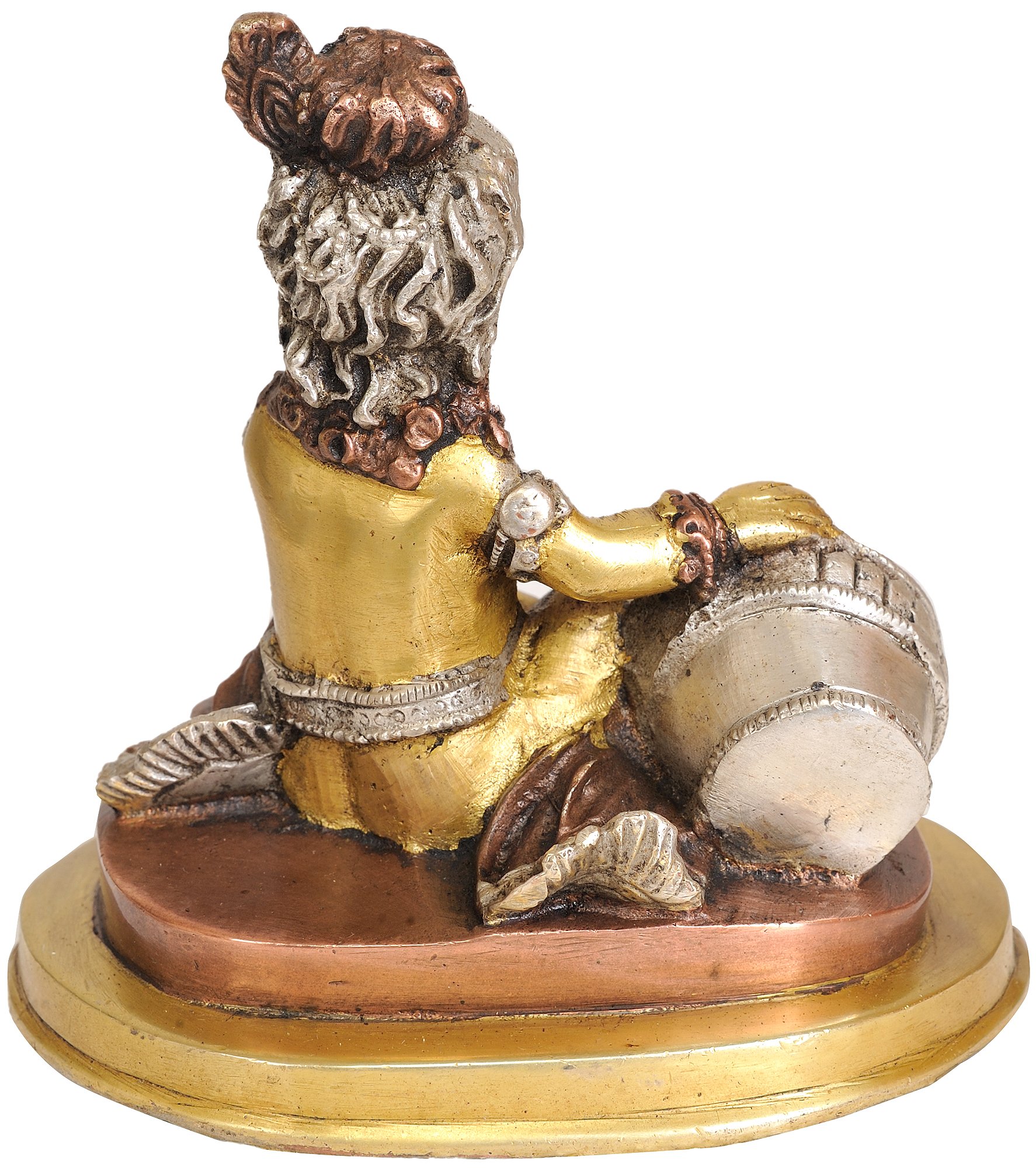 Baby Krishna - The Butter Thief - Handcrafted Brass Statue for Home Decor | Hindu God Krishna Statue for Pooja Room, Office Desk & Spiritual Gifts