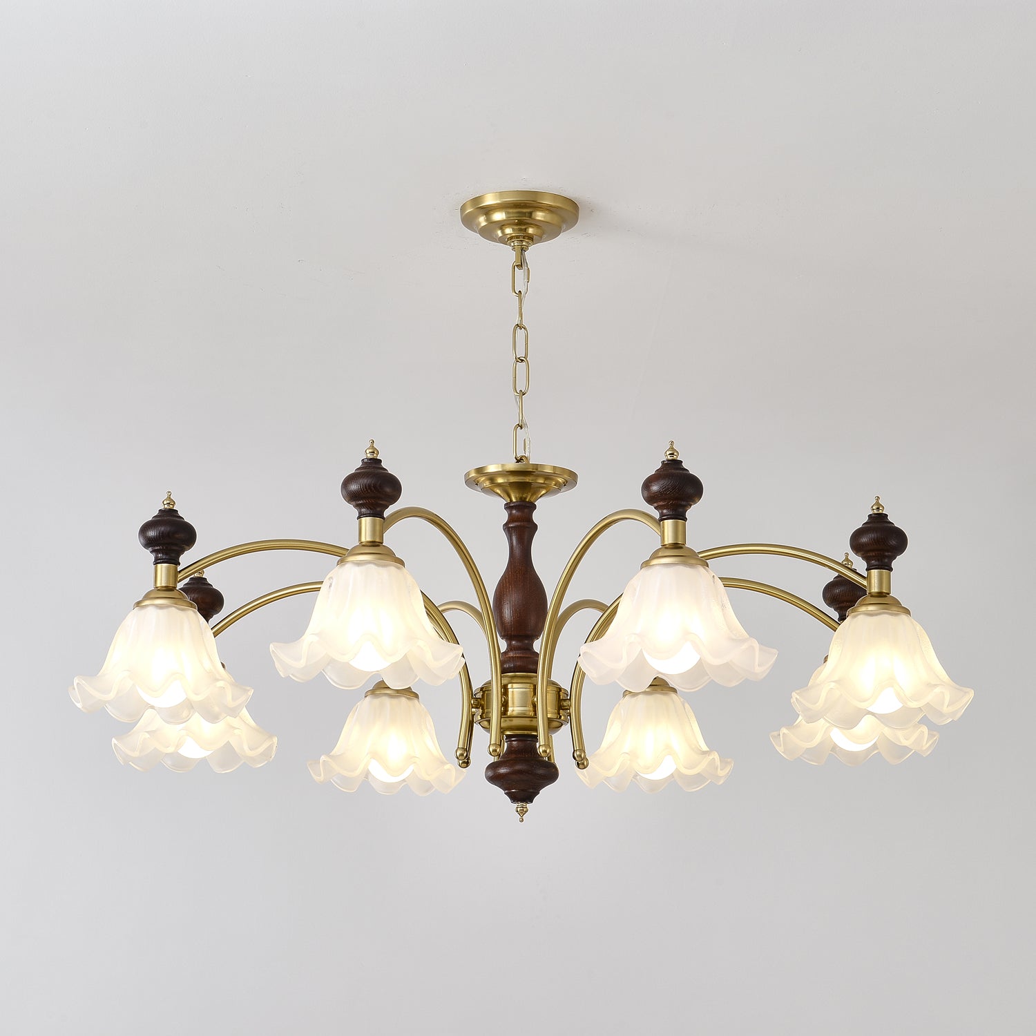 Elegant Blossom Flowers Chandelier - Floral Crystal Ceiling Light Fixture for Dining Room, Bedroom & Living Room Decor