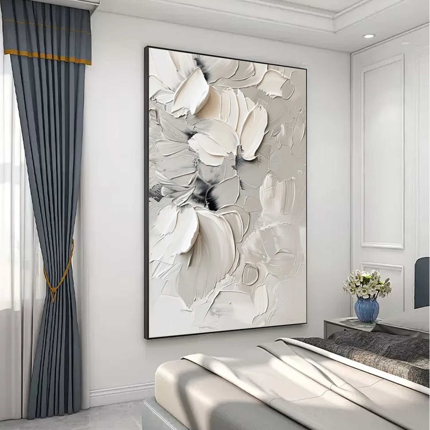 Flower and Tree Painting #FT 197 - Handmade Canvas Wall Art for Home & Office Decor - Perfect for Living Room, Bedroom, and Office Spaces