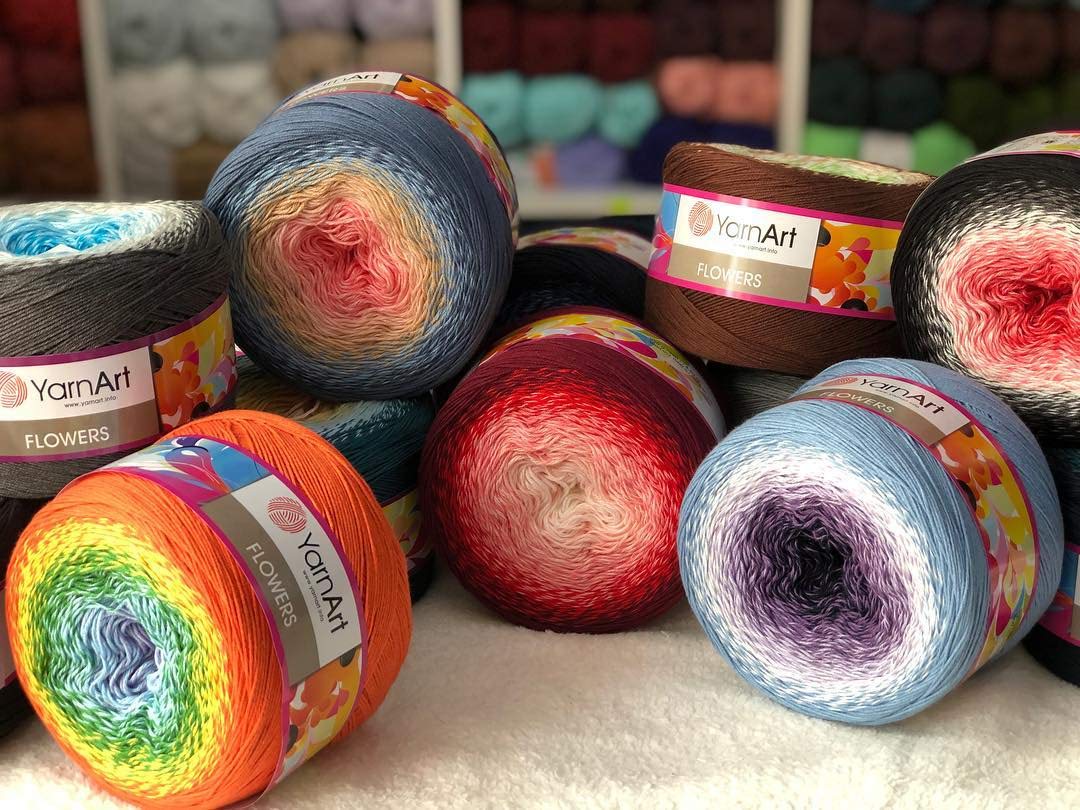 Rainbow Crochet Yarn - 55% Cotton 45% Acrylic Soft Sport Weight Yarn (250g/1094yds) for Knitting & DIY Crafts - Perfect for Spring Summer Shawls, Baby Blankets & Amigurumi Projects