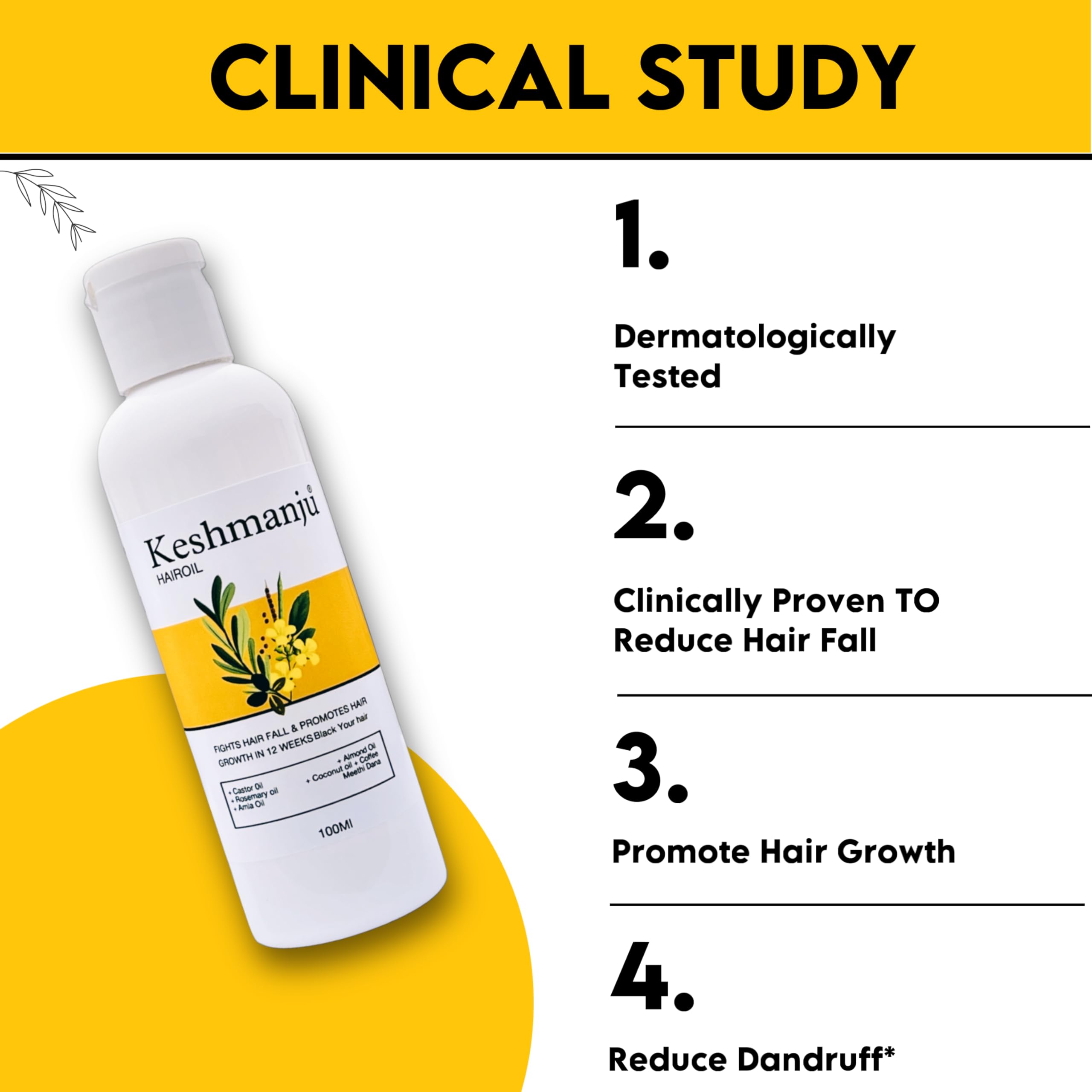 Keshmanju Hair Oil for Hair Growth - Reduces Hair Fall & Prevents Grey Hair - Natural Treatment for Stronger, Healthier Hair - Perfect for Daily Use & Scalp Care