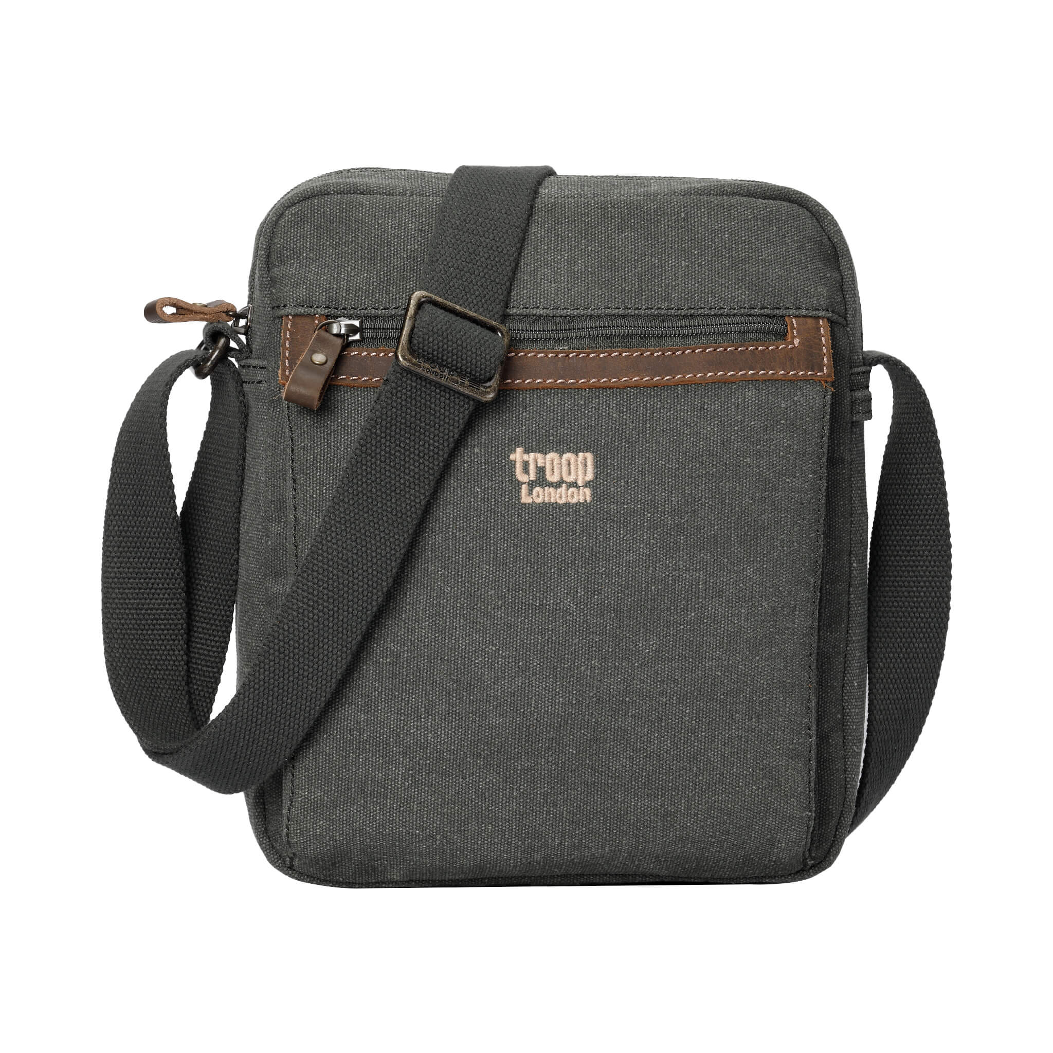 Troop London Classic Canvas Crossbody Bag for Men & Women - Stylish & Durable Shoulder Bag for Travel, Work & Everyday Use