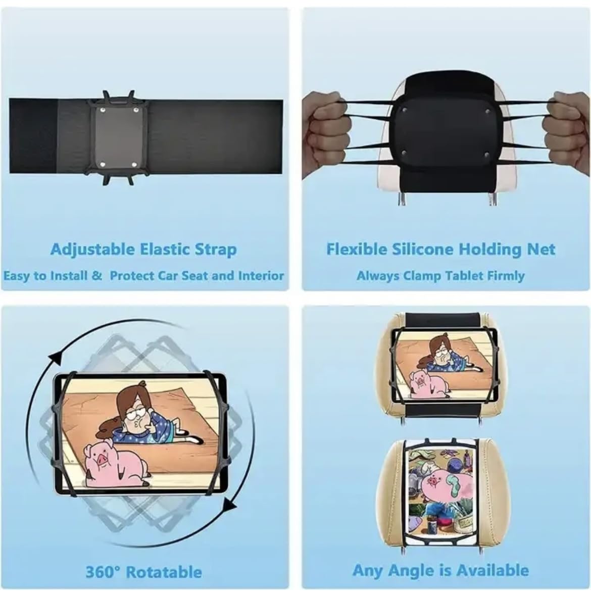 Car Tablet Holder for Back Seat - Universal 7-11