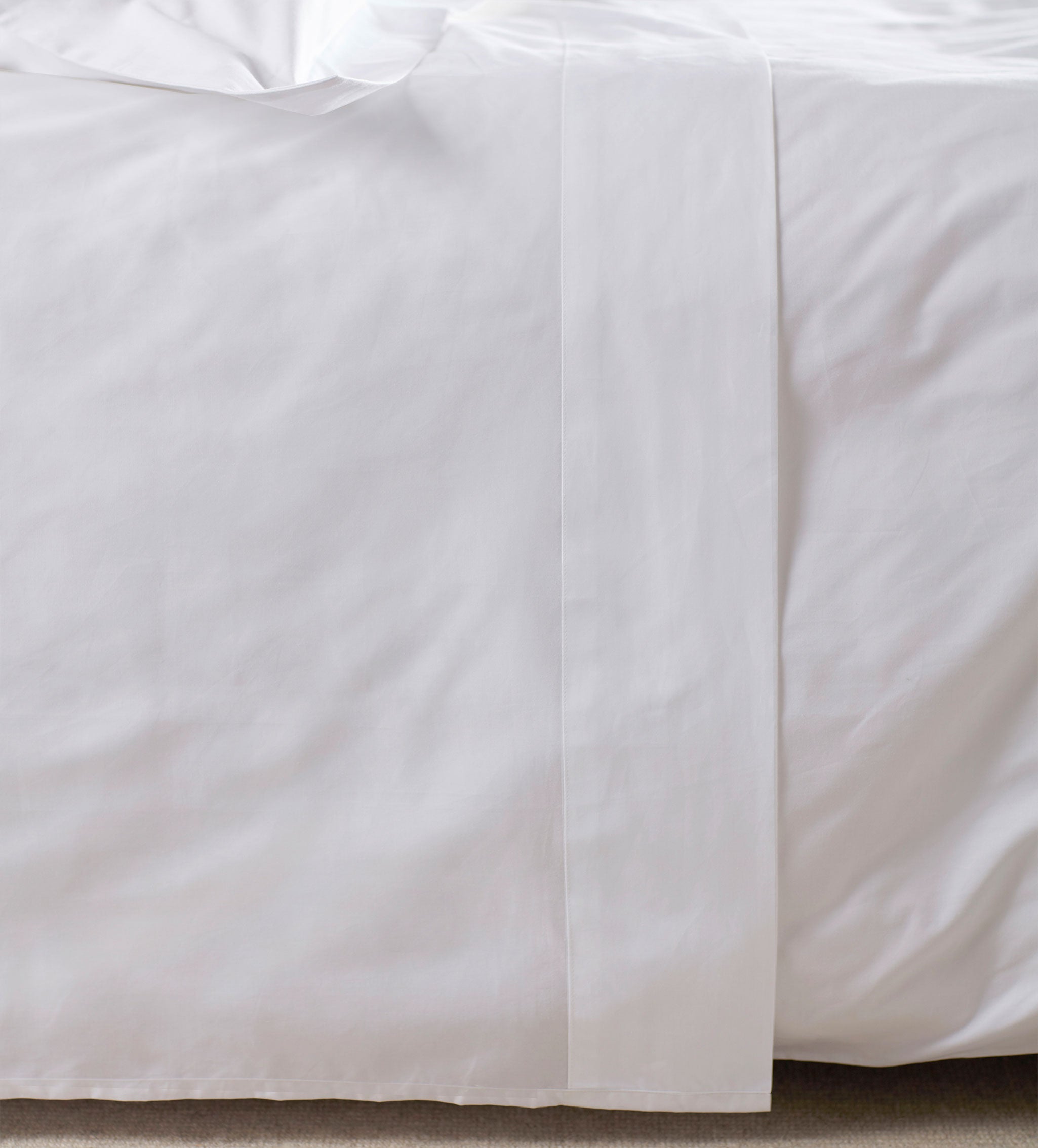 Premium White Petworth 100% Cotton 400 Thread Count Flat Sheet - Soft & Breathable Bedding for Comfortable Sleep - Perfect for Master Bedroom, Guest Room & Hotel Use