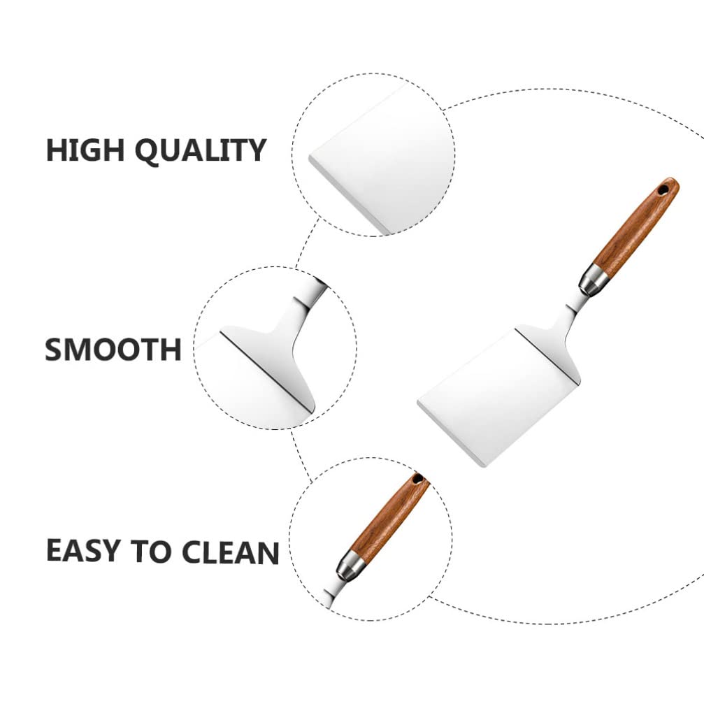 **Hemoton 2-Piece Stainless Steel Pancake Spatula Set - Non-Slip Handle, Heat-Resistant for Flipping Pancakes, Burgers, Steaks & Eggs - Perfect for Kitchen, BBQ, Grilling & Camping Cooking**