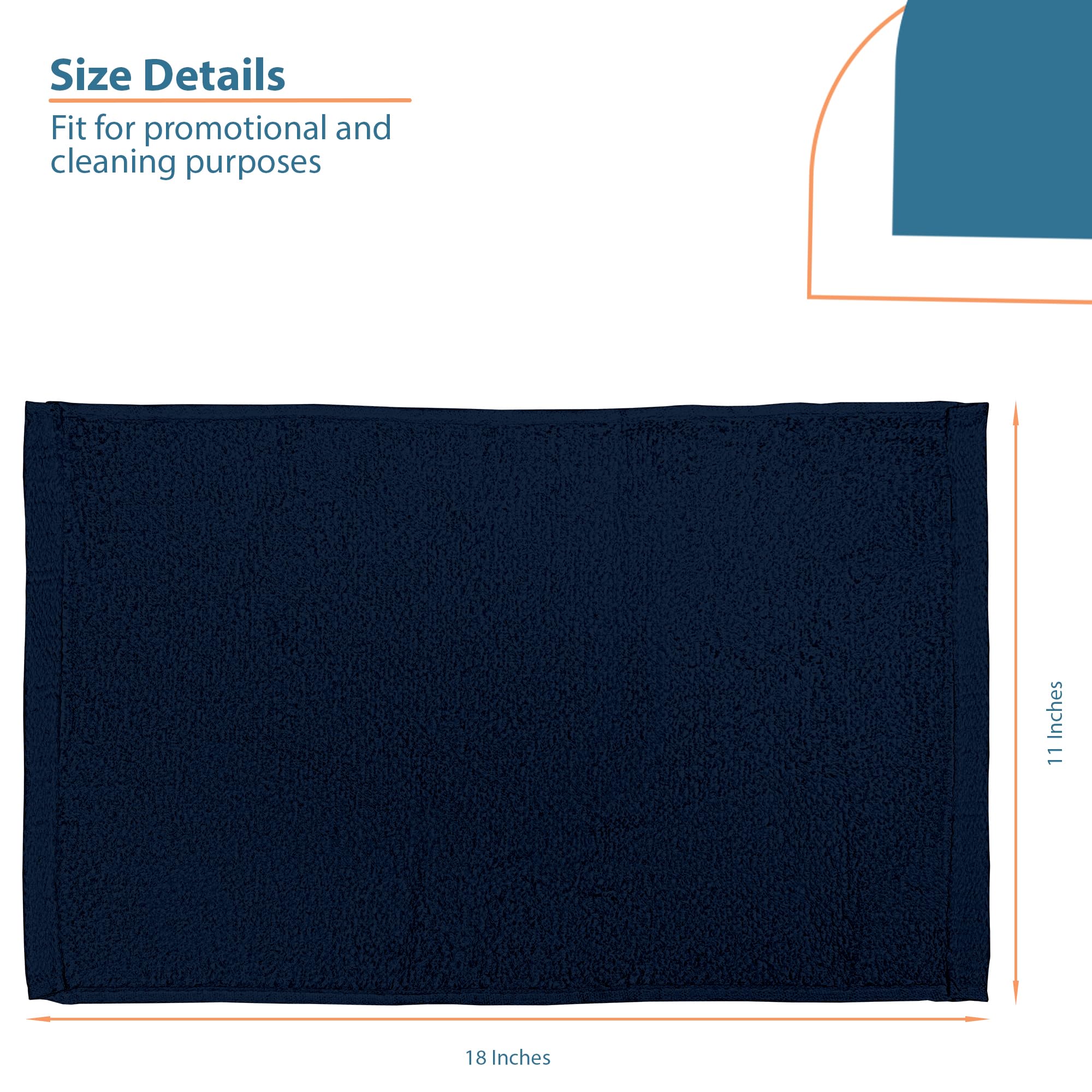 Premium 100% Cotton Terry Velour Fingertip Towels - Set of 4 Soft Absorbent 11x18 Inch Bath Hand Towels with Hemmed Edges - Perfect for Guest Bathrooms, Spa Days & Luxury Home Decor