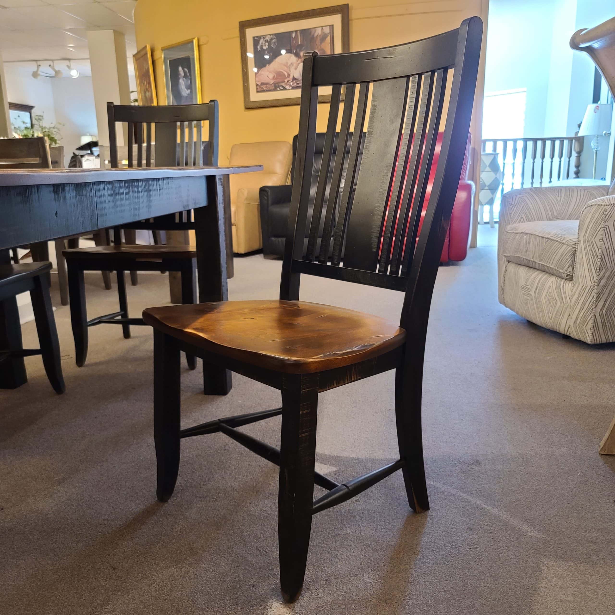 Distressed Two-Tone Wooden Dining Table and Chairs Set - Rustic Farmhouse Style for Kitchen, Dining Room, or Outdoor Patio