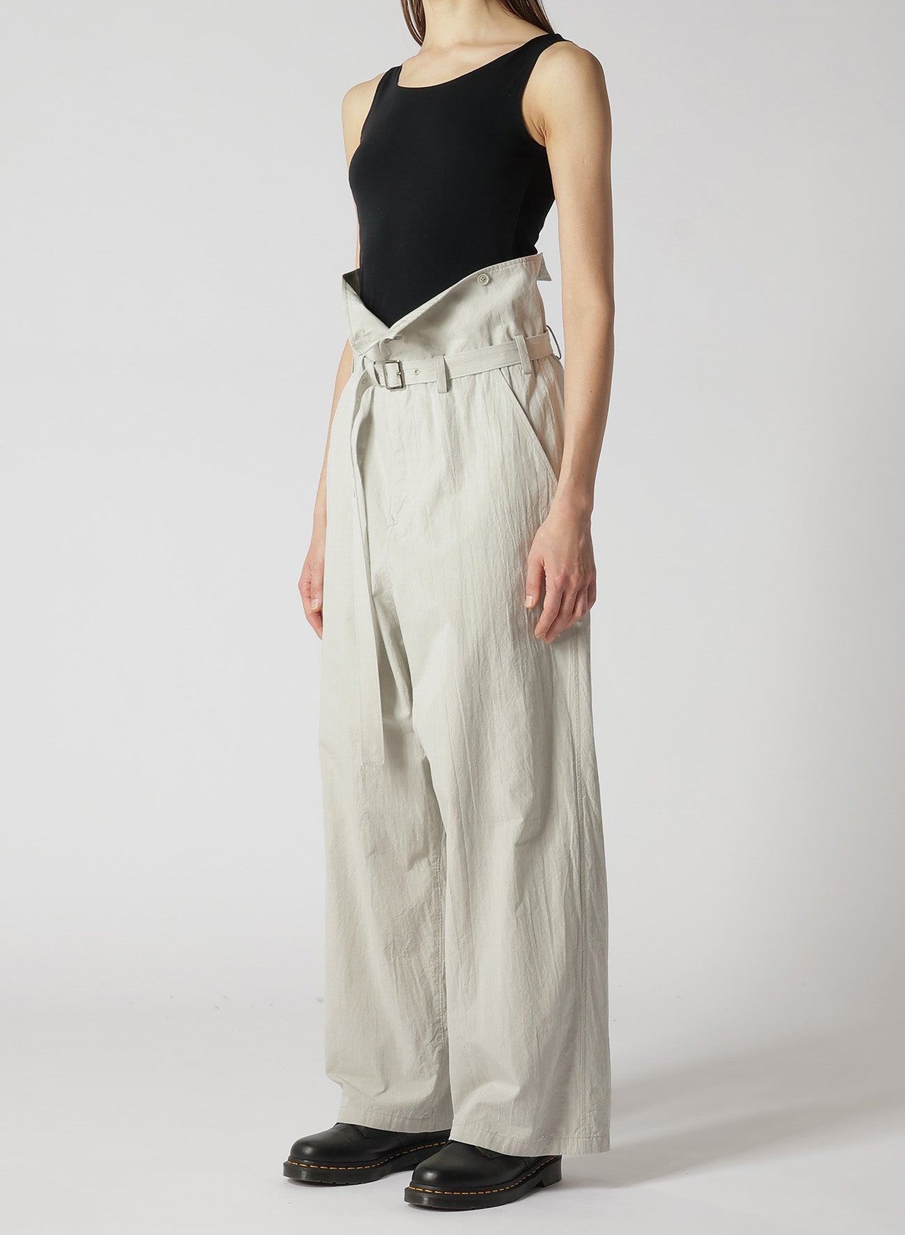 Premium Cotton Chambray High Waist Pants for Women - Comfortable & Stylish Casual Trousers for Work, Travel & Everyday Wear