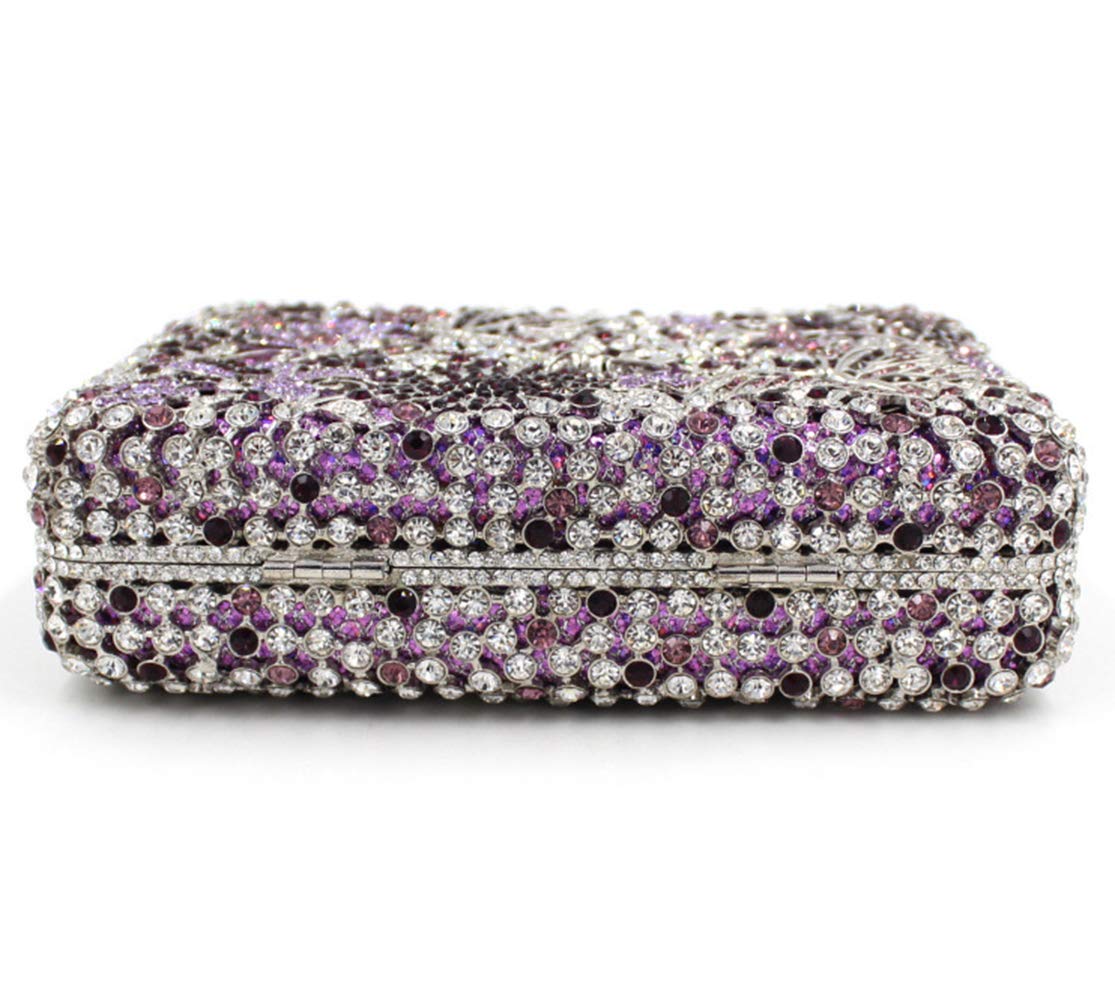 Elegant Rhinestone Evening Clutch Bag for Women - Luxury Wedding Party Purse with Chain Strap - Perfect for Prom, Cocktail Events & Formal Occasions