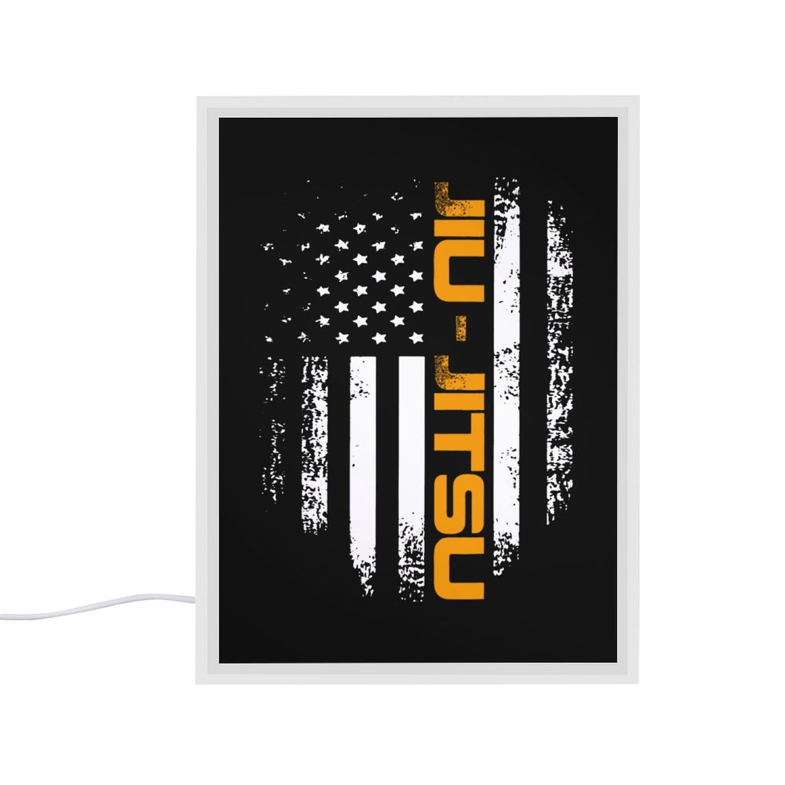 Personalized Jiu Jitsu LED Night Light - Custom Martial Arts Desk Lamp for Home & Dojo Decor - Perfect for Bedroom, Training Room, and Gift Giving