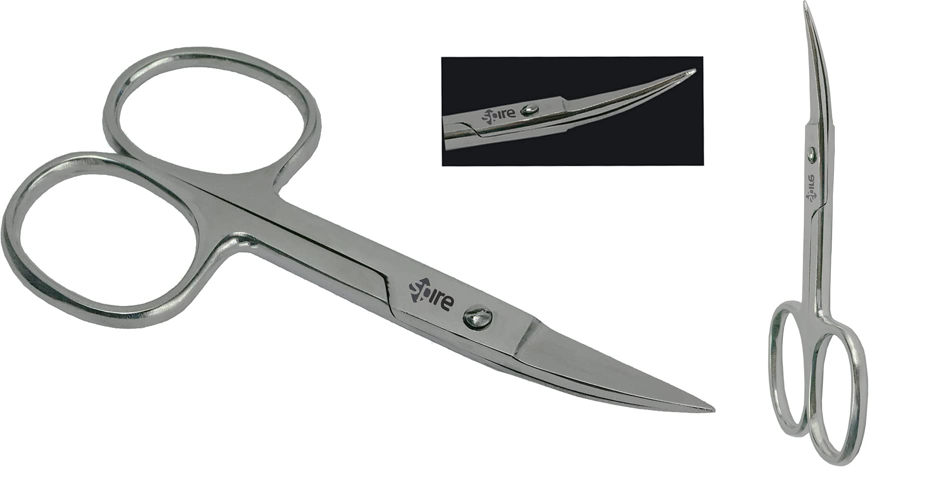 Professional Stainless Steel Curved Nail Scissors - Sharp & Durable Manicure Tool for Men & Women | Perfect for Cuticle Trimming & Nail Care at Home or Salon