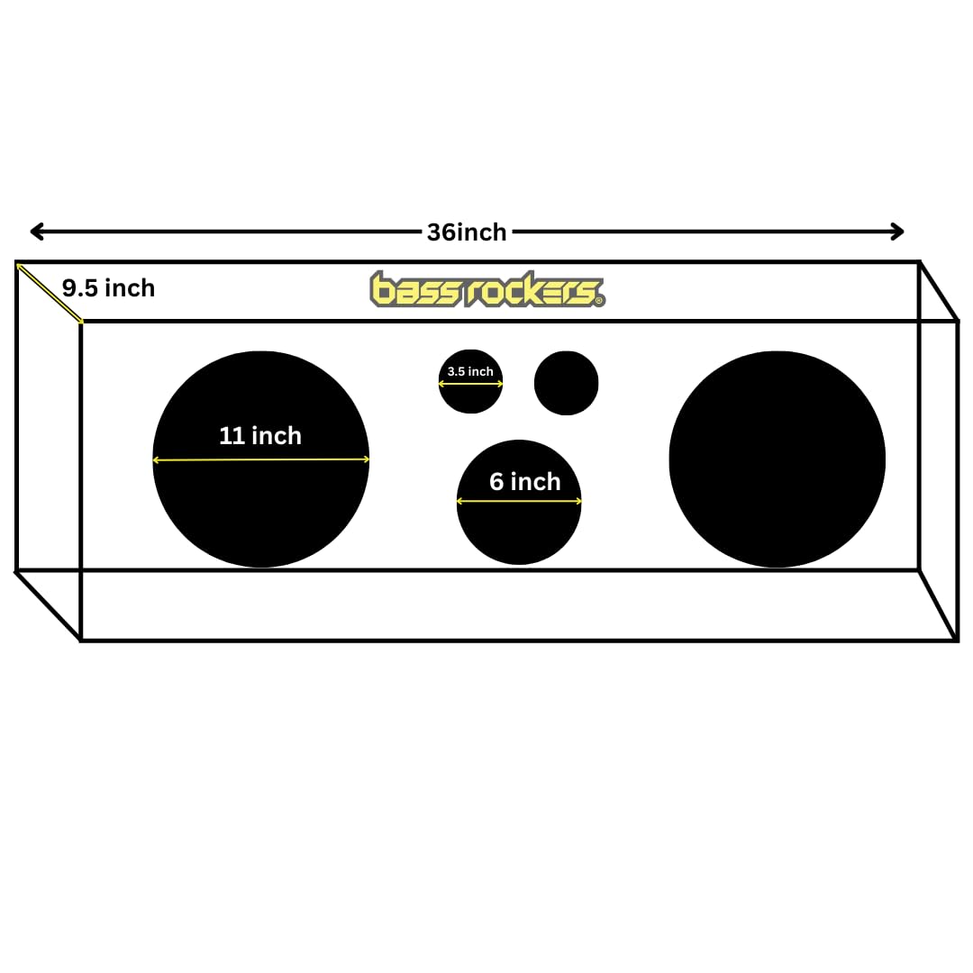 Bass Rockers 12 Inch Outdoor Stereo Speaker Box with Woofer & Horn - High-Quality Midrange Chuchero Enclosure with Spring Terminal & Carpet Finish - Perfect for Car Audio, Home Theater, and Outdoor Parties