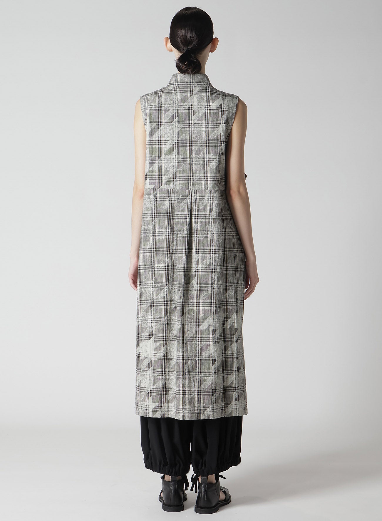 Stylish Cotton Linen Plaid Houndstooth Sleeveless Shirt Dress for Women | Casual Summer Dress for Outings, Beach, and Office Wear