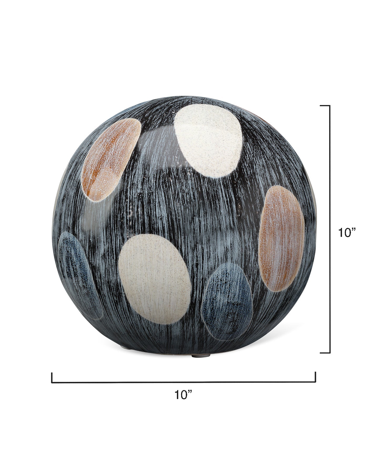 Large Hand-Painted Decorative Sphere - Perfect for Home Decor, Wedding Centerpieces & Garden Ornaments