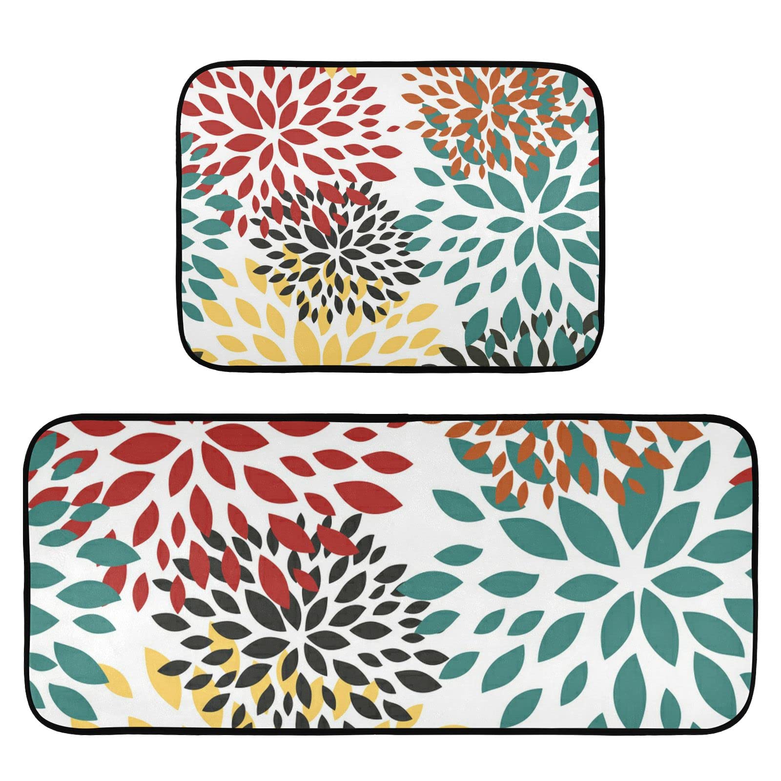 Anti-Fatigue Kitchen Mat Set - Non-Slip Washable Foam Rugs for Home & Office