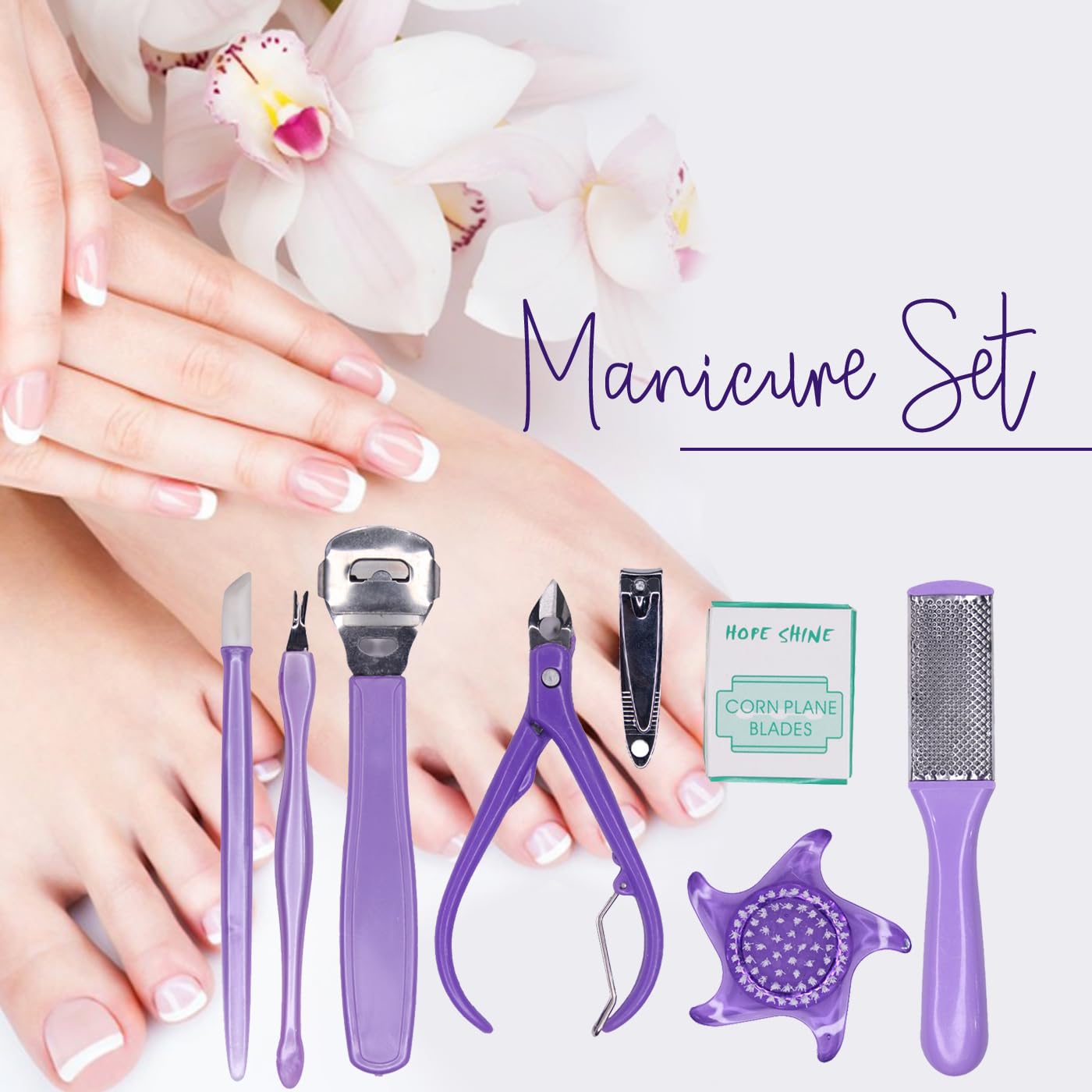 KYNA 8-in-1 Nail Manicure Kit with Professional Tools - Complete Nail Care Set for Women & Girls (Multicolor) - Perfect for Home Salon, Travel & DIY Nail Art
