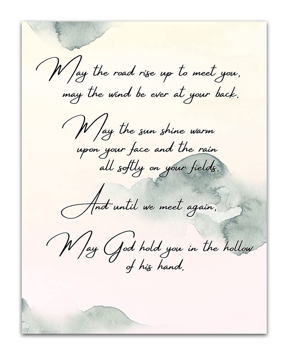 Irish Blessing Wall Art - Inspirational Quotes Decor for Home & Kitchen
