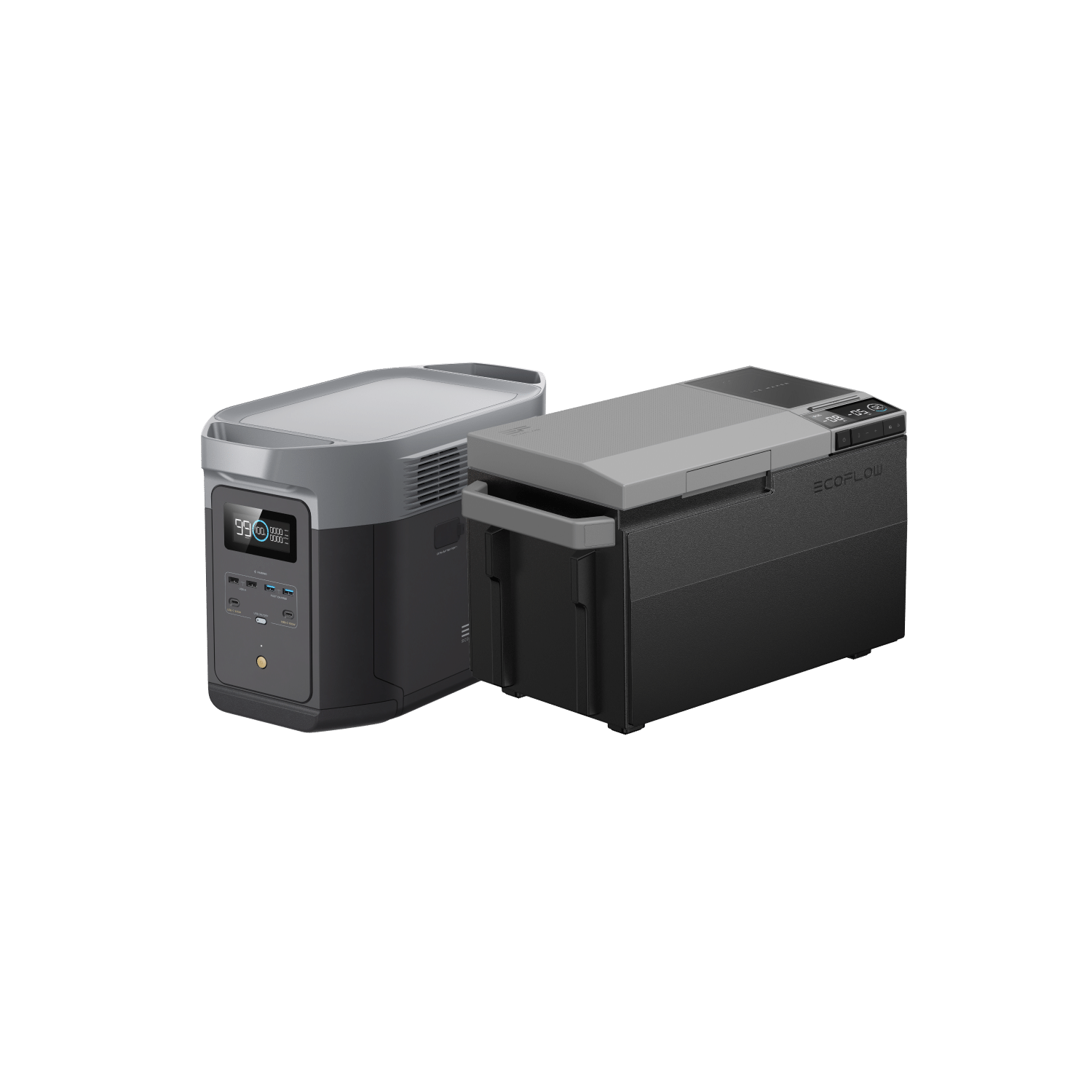 EcoFlow GLACIER Portable Refrigerator & EcoFlow DELTA 2 Max Solar Generator - Perfect for Camping, RV Trips, and Emergency Power Backup