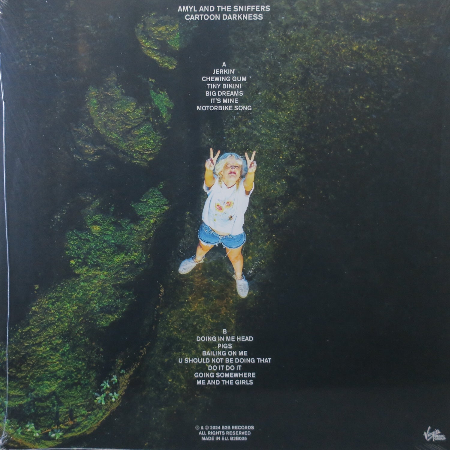AMYL AND THE SNIFFERS 'Cartoon Darkness' Limited Edition Blue Vinyl LP Record - Punk Rock Music for Home Collection & Party Playback