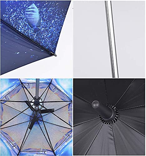 UV Protection Sun Umbrella with Built-in Spray Fan & Water Bottle Holder - Portable Multi-Function Rain Umbrella for Beach, Hiking, Travel & Outdoor Activities