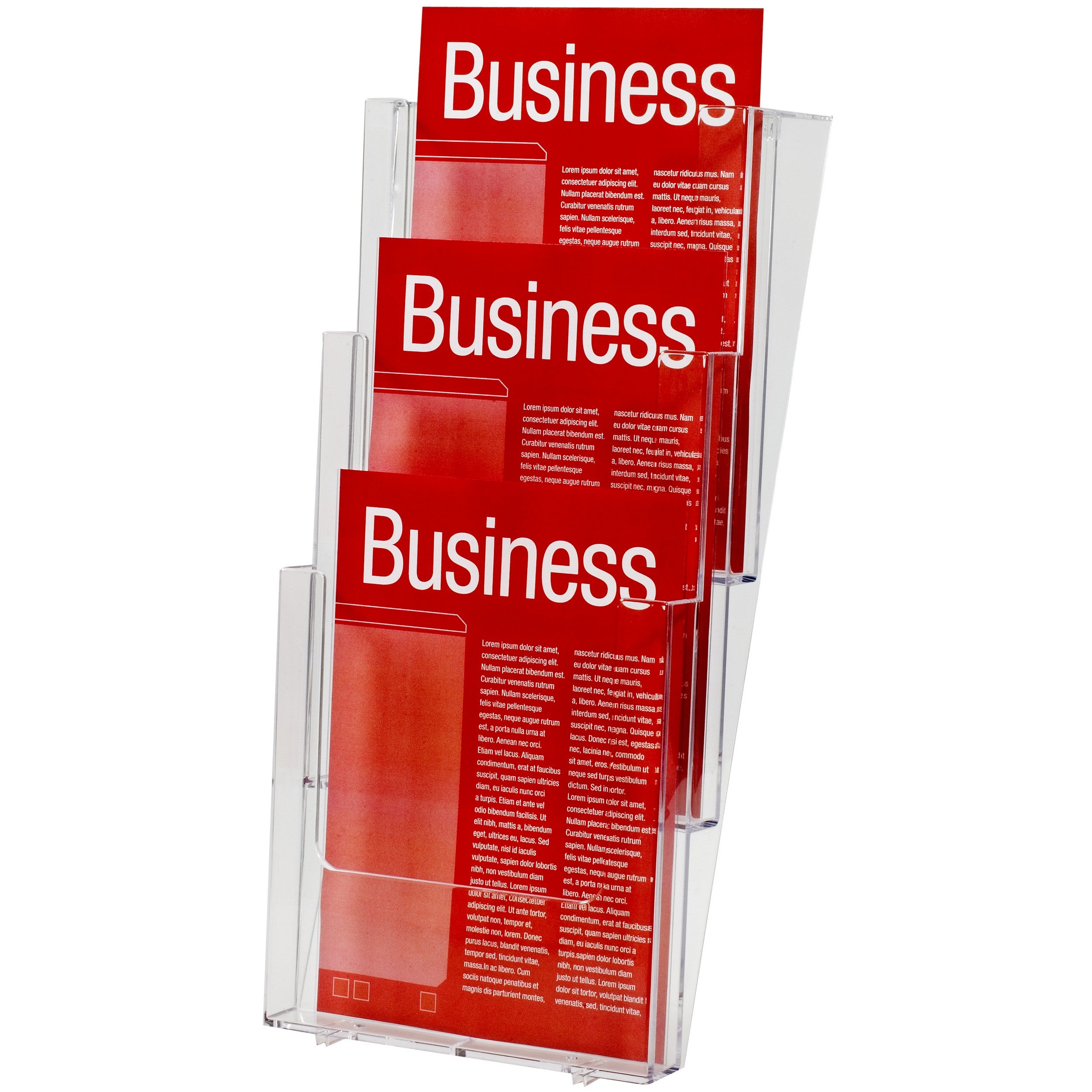 A4 Wall Mount Brochure Holder - 3 Compartment Organizer for Office, Restaurant, Hotel & Retail Displays - Perfect for Menus, Flyers & Brochures