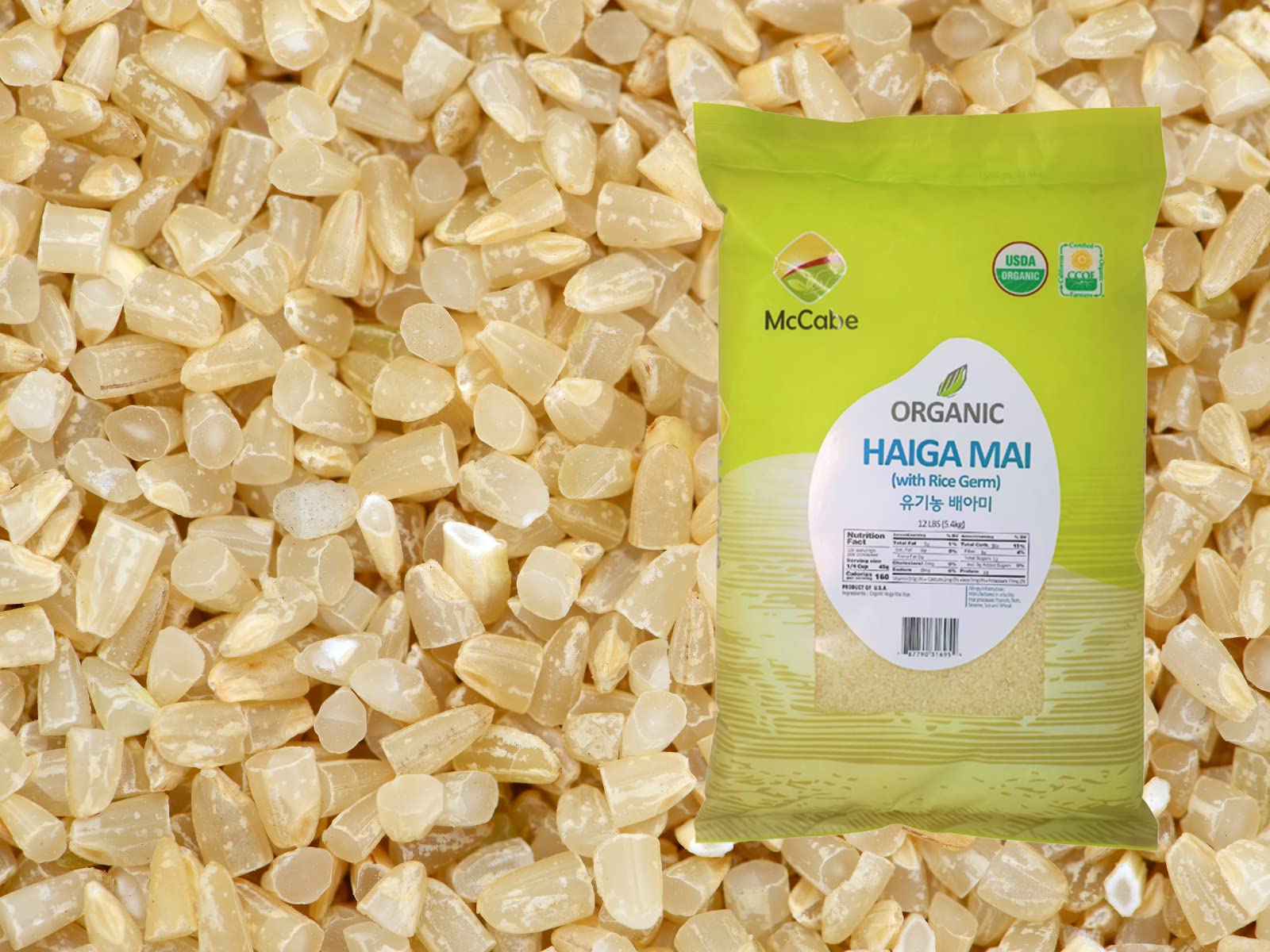 Organic Haiga Mai Rice - 12 lbs (Pack of 2) | USDA & CCOF Certified | High in Fiber & Minerals | Product of USA | Perfect for Sushi, Rice Bowls & Healthy Meals