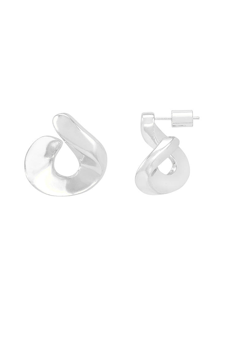 Elegant Sculptural Twist Hoop Earrings for Women - Gold & Silver Statement Jewelry - Perfect for Parties, Weddings & Everyday Wear