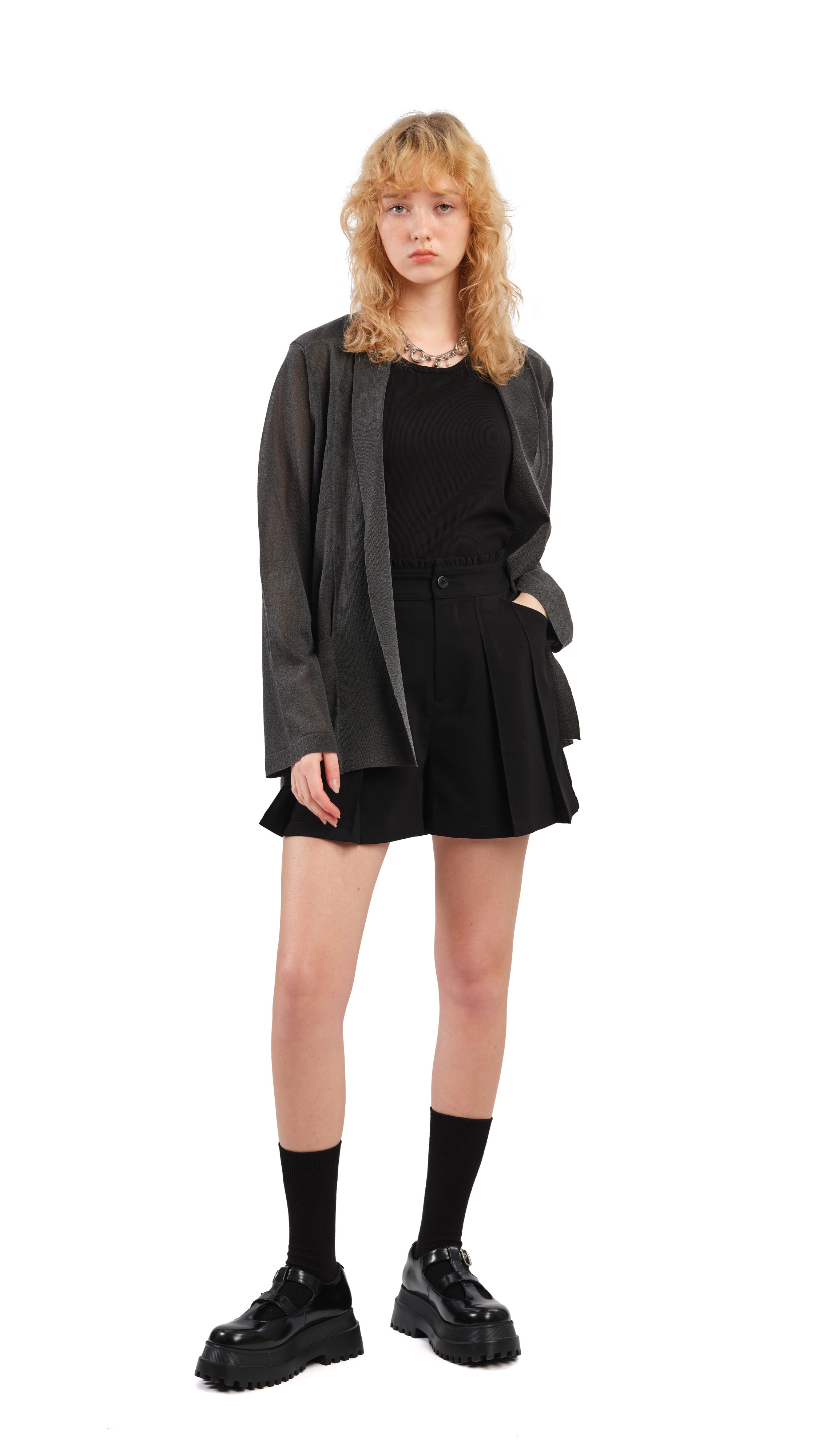 Elegant Sheer Knit Blazer for Women - Lightweight Open-Front Cardigan Jacket - Perfect for Office Wear, Date Nights & Spring Layering
