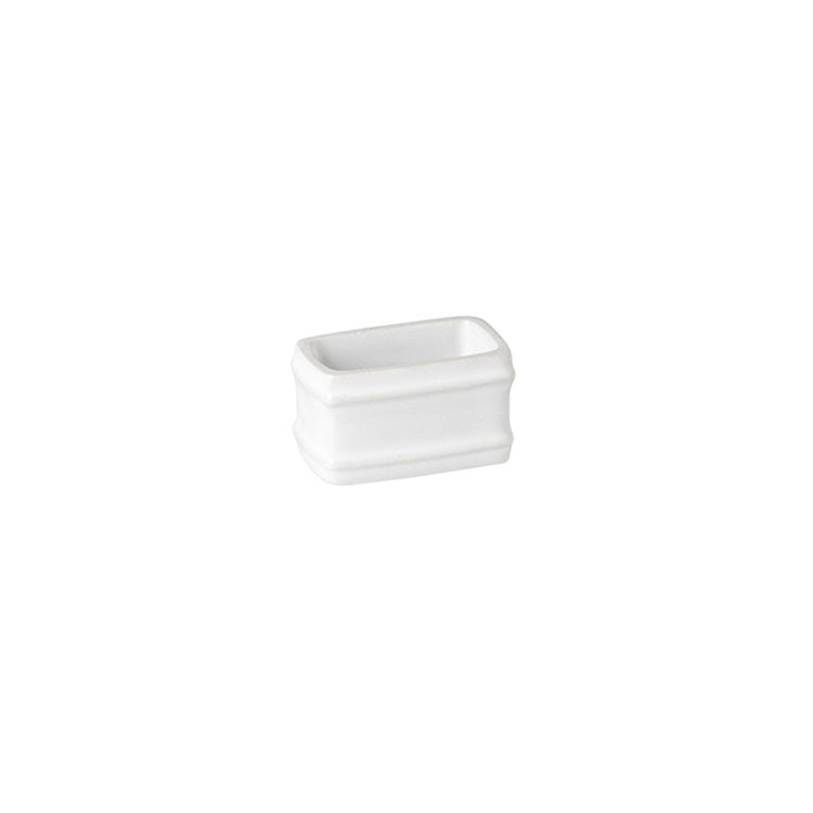 Premium Friso White Ceramic Napkin Rings - Elegant Tableware for Weddings, Dinner Parties & Holiday Decor - Set of 6