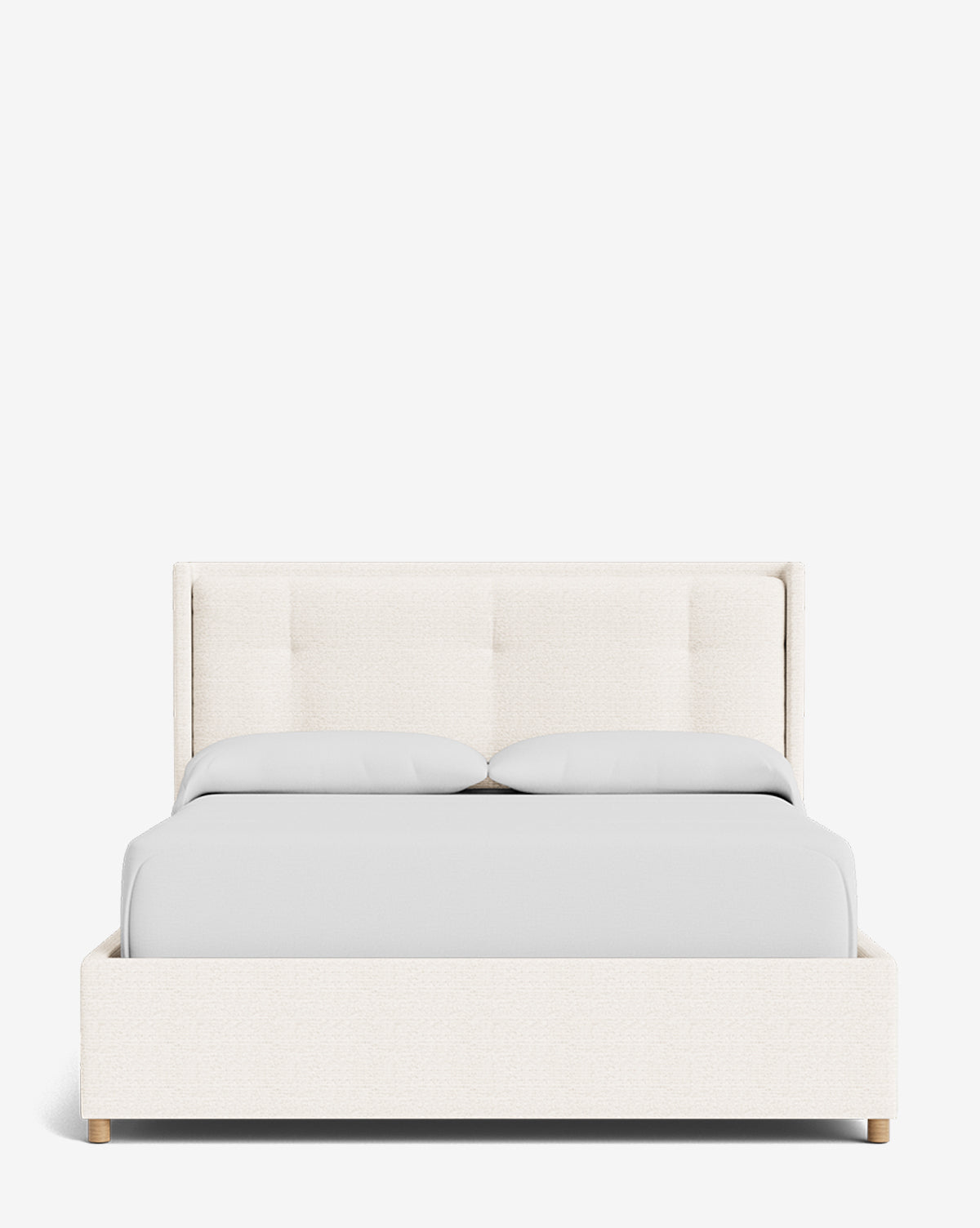 Low Profile Ria Bed Frame with Minimalist Headboard - Perfect for Small Spaces, Modern Bedrooms & Studio Apartments