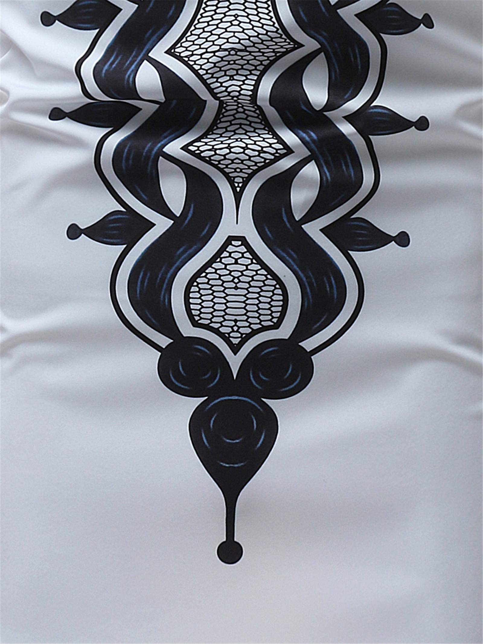 African Dashiki Shirt for Men - Traditional Slim Fit Long Sleeve Dress Shirt | Perfect for Cultural Events, Weddings & Casual Wear
