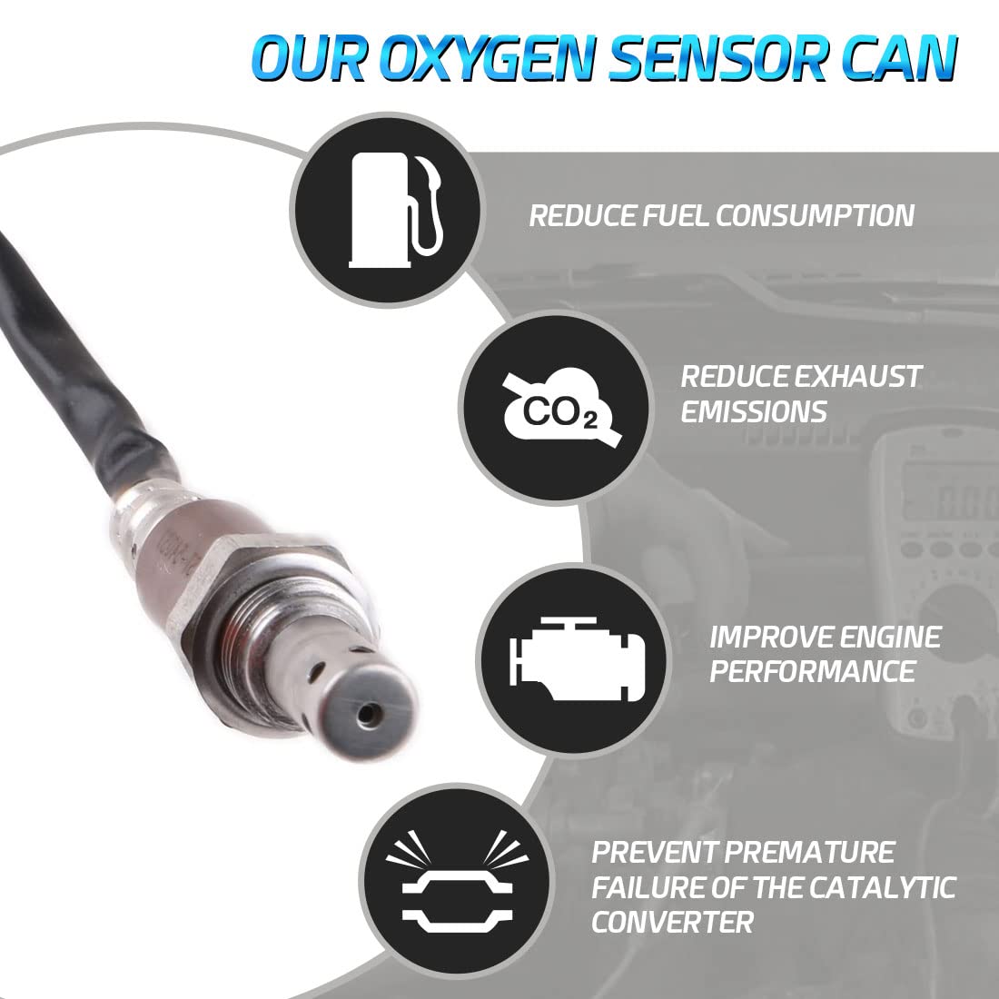 Upstream O2 Oxygen Sensor for 2007-2011 Nissan Altima 2.5L 3.5L - ST-54037 - Compatible with Nissan Altima S SL SE SR - Improve Fuel Efficiency & Engine Performance