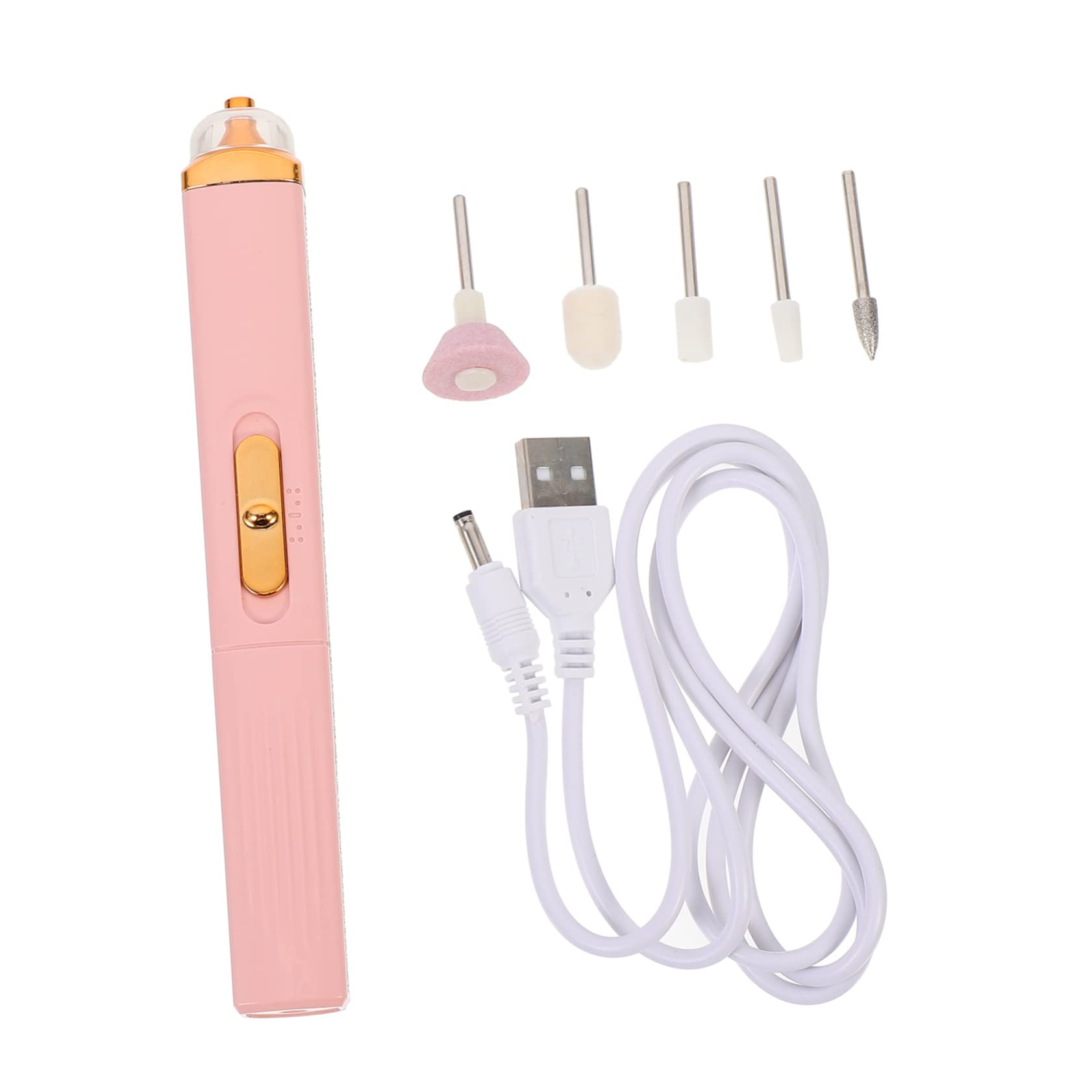 Minkissy 5-in-1 Cordless Electric Nail Drill Kit - Professional Manicure Tools for Acrylic Nails, Portable USB Rechargeable Nail Art Grinder & Filer - Perfect for Home Salon, Nail Art DIY & Professional Use