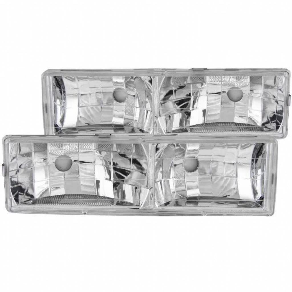 ANZO 111136 Crystal Clear Headlights for 1988 Chevy R30/V30 Pickup - Chrome Housing, High Visibility & Durable - Perfect for Night Driving & Off-Road Adventures