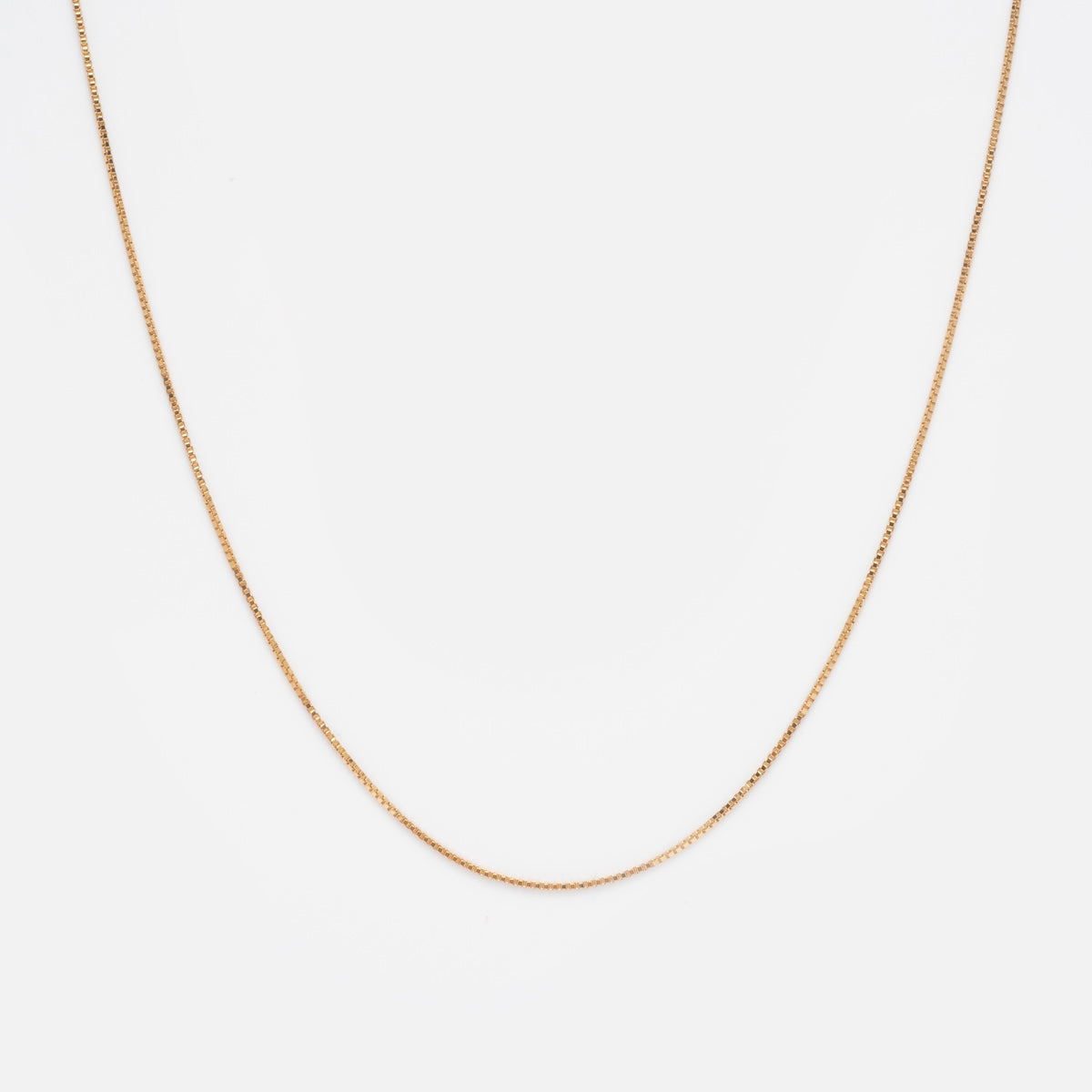 Solid Gold Box Chain Necklace for Women - 14K Real Gold Dainty Layering Chain Jewelry - Perfect for Everyday Wear, Gifts & Special Occasions