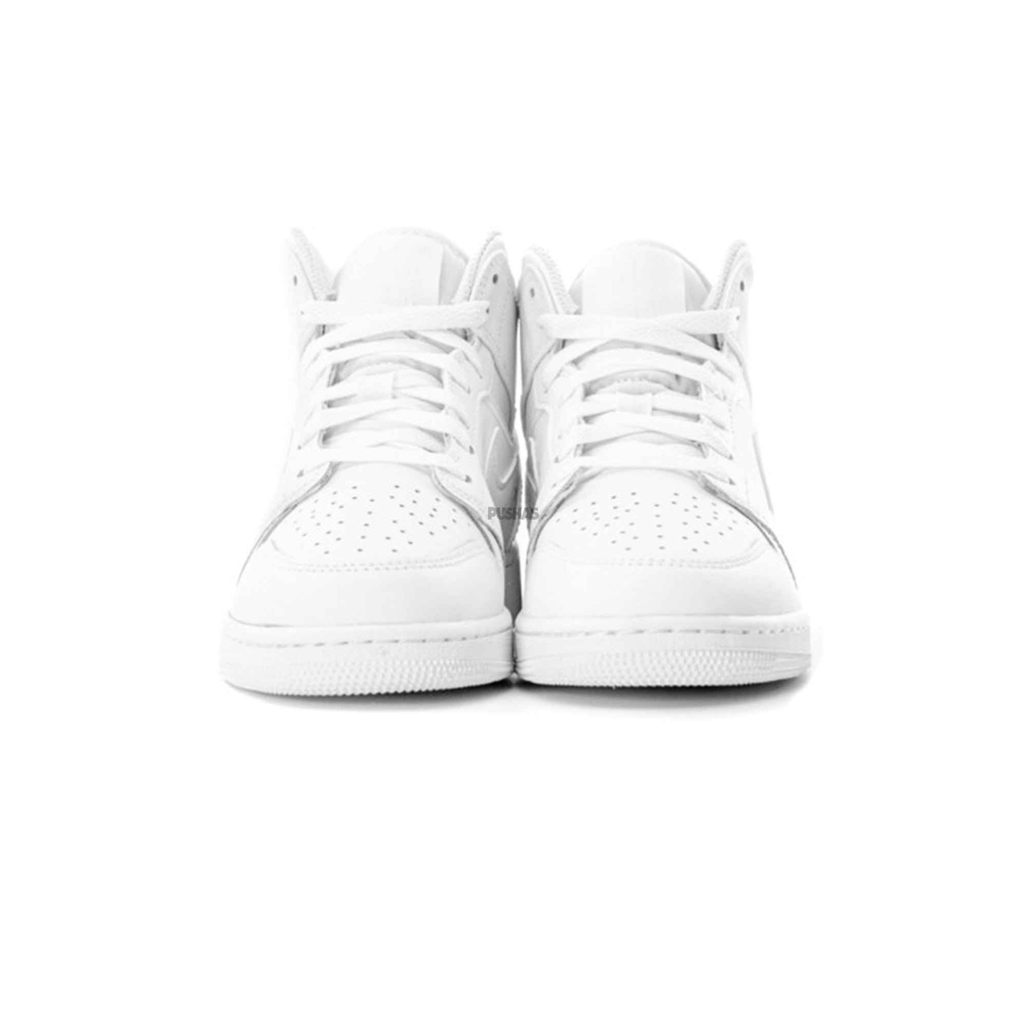 Air Jordan 1 Mid 'Triple White' GS Sneakers for Girls (2023) - Comfortable Basketball Shoes for School, Sports & Casual Wear