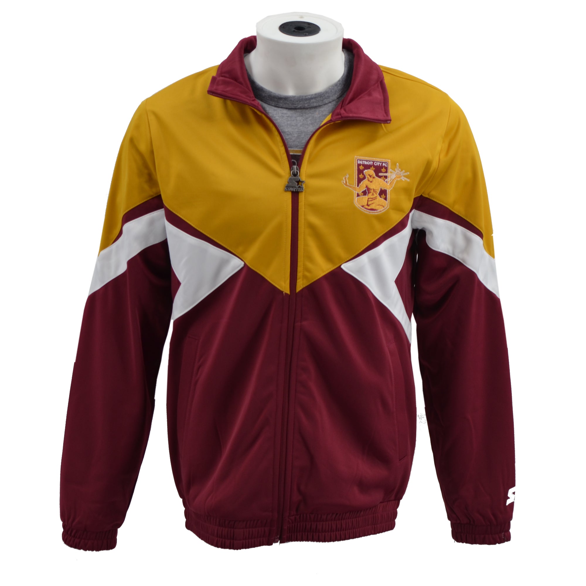 Men's Rush Track Jacket - Maroon & Gold Athletic Jacket for Running, Training & Casual Wear | Lightweight Breathable Sportswear for Gym & Outdoor Activities