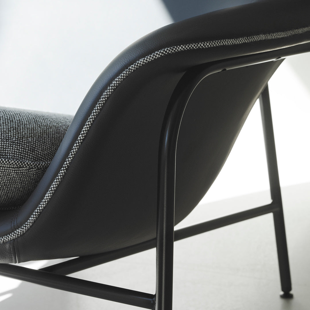 Modern Drape High Lounge Chair with Headrest - Sturdy Steel Legs for Living Room, Patio, or Office Relaxation