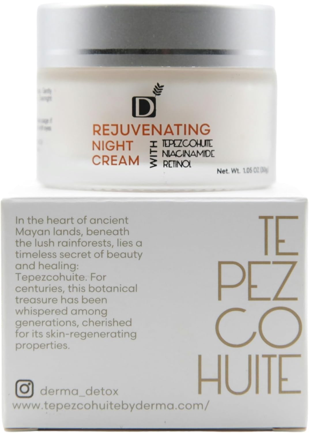 Rejuvenating Anti-Aging Night Cream with Retinol & Niacinamide - Vegan, Cruelty-Free Face Moisturizer for Dry Skin | Tepezcohuite Mexican Natural Skincare | Paraben & Silicone Free | Perfect for Nighttime Routine & Wrinkle Reduction